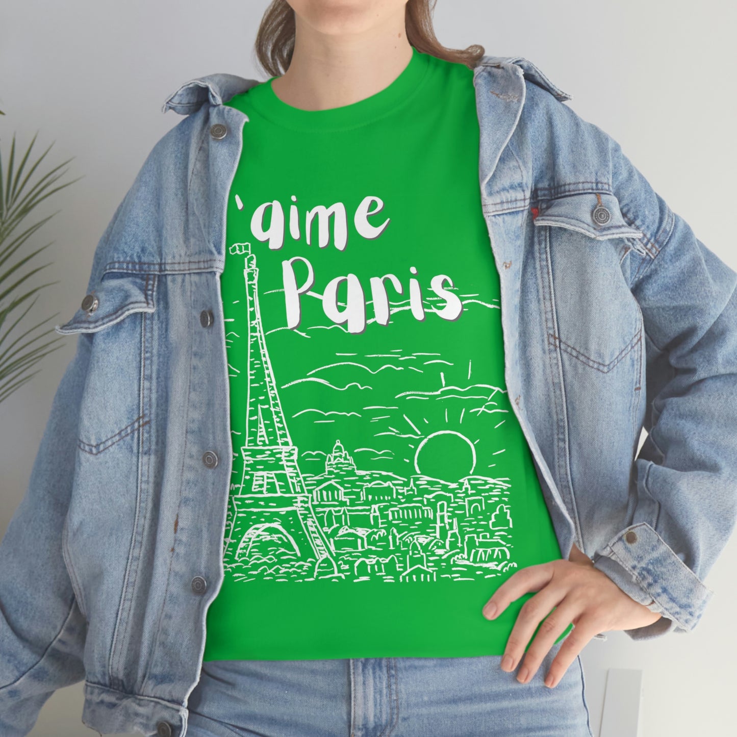 J'aime Paris Short Sleeve Tee | Unisex Heavy Cotton T-Shirt | Playera de Algodón | I love Paris T-shirt