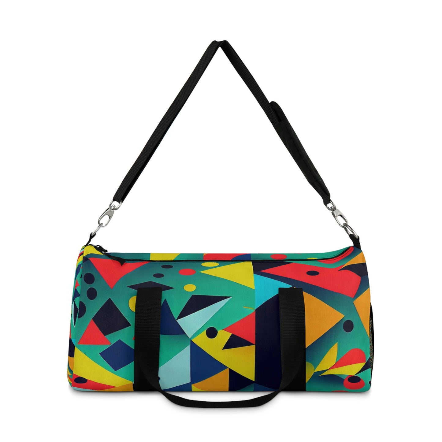 Duffel Bag | Multi-color Geometric Shapes Duffel Bag | Gym Bag | Carry-on or Personal Bag | Unisex Fitness Yoga Bag