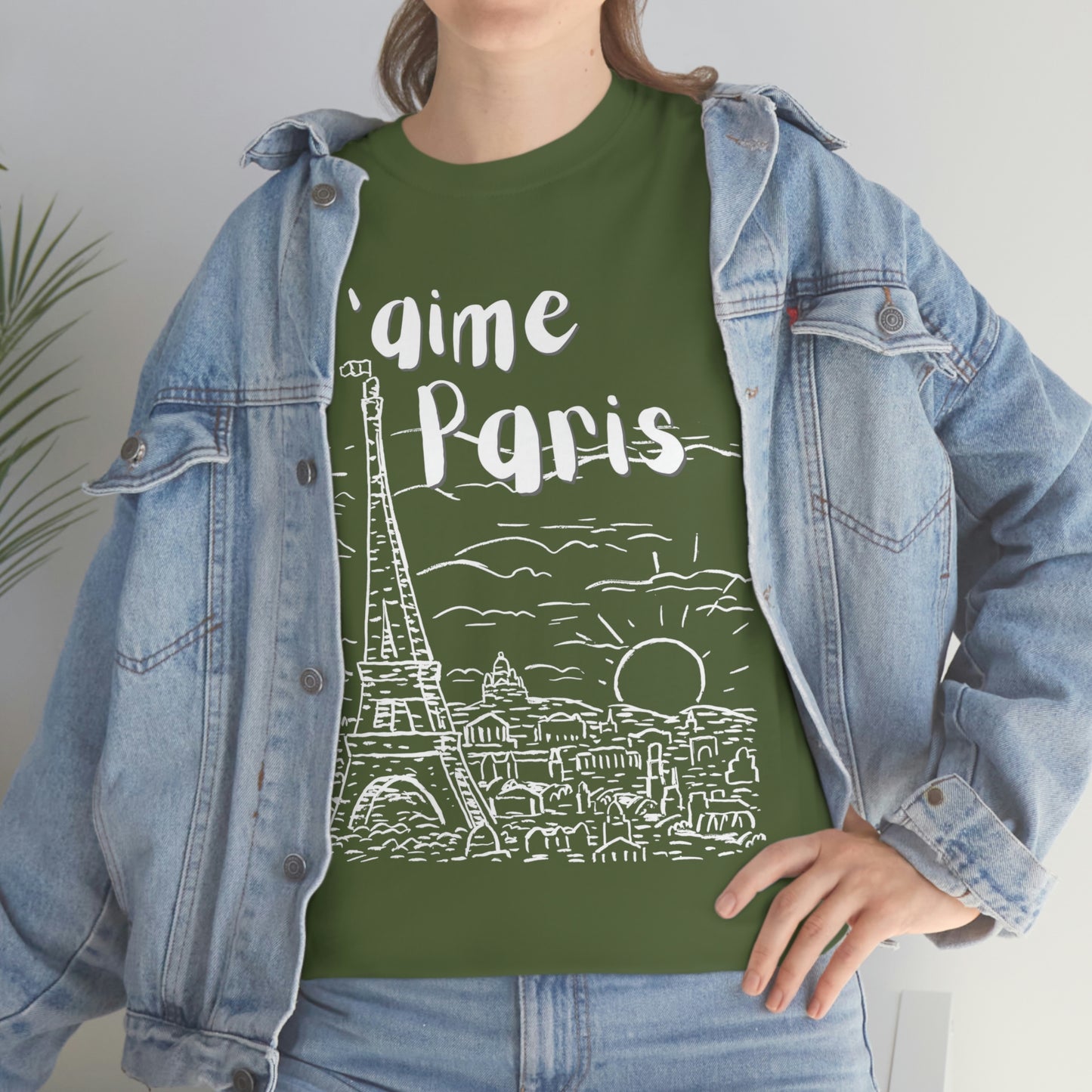 J'aime Paris Short Sleeve Tee | Unisex Heavy Cotton T-Shirt | Playera de Algodón | I love Paris T-shirt