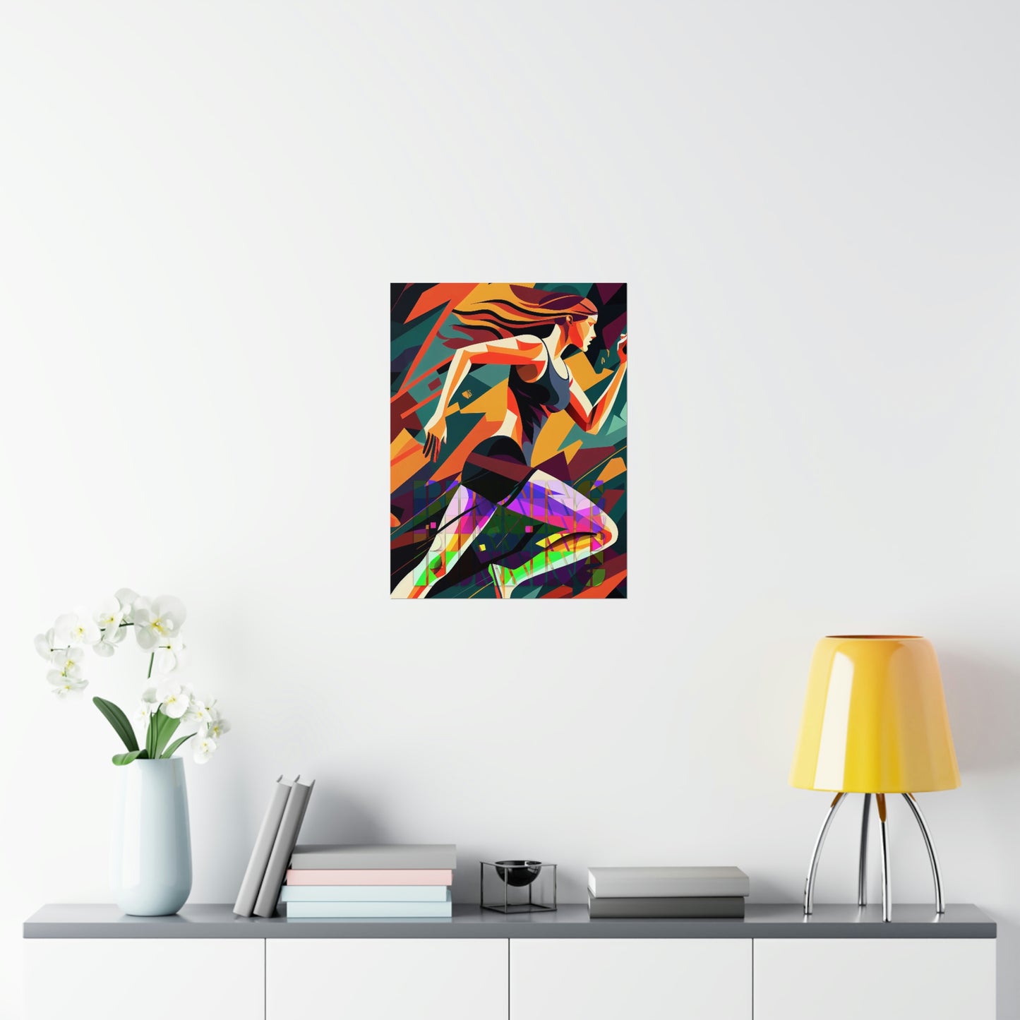 Running Premium Matte Posters | Abstract Runner Poster | Home and Business Posters