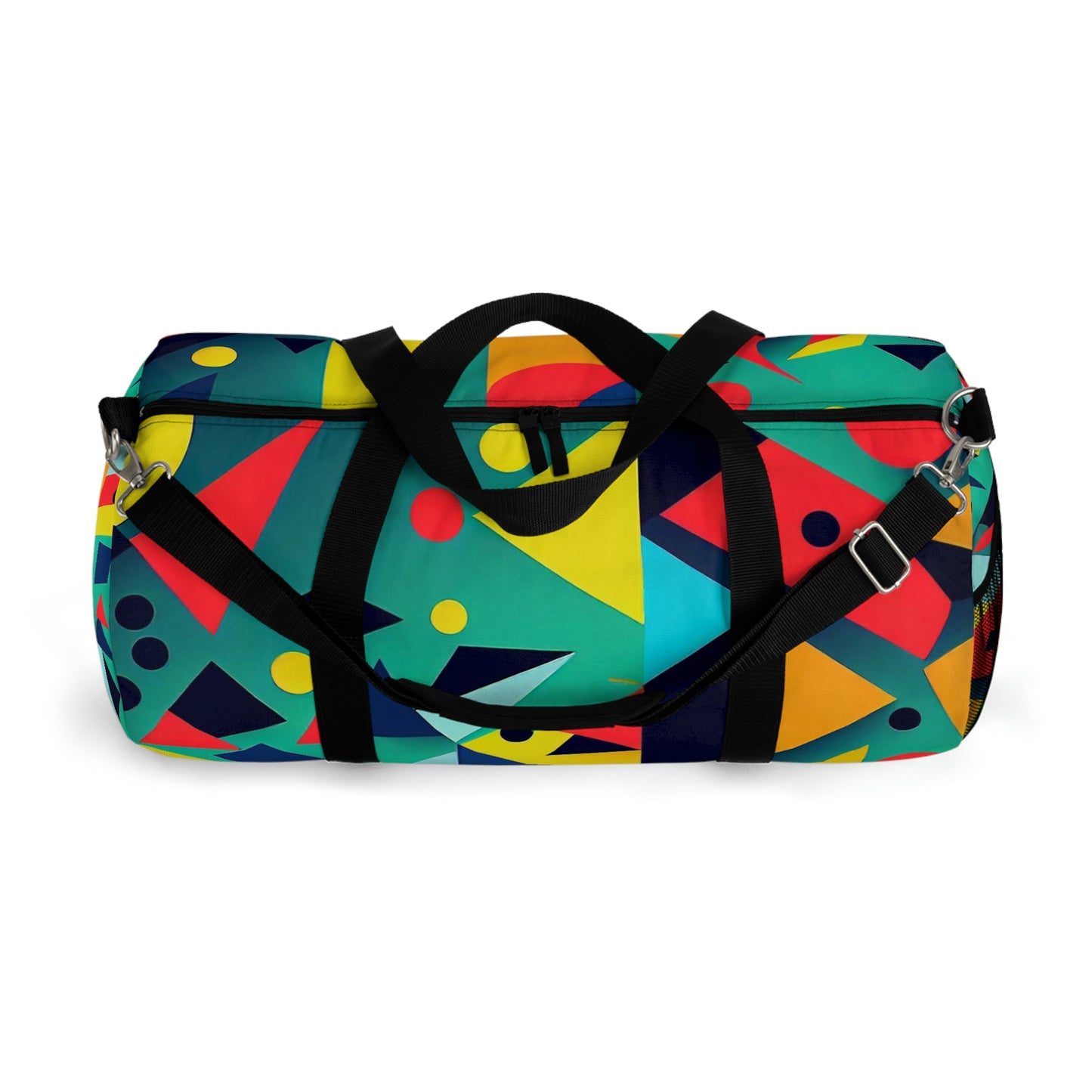 Duffel Bag | Multi-color Geometric Shapes Duffel Bag | Gym Bag | Carry-on or Personal Bag | Unisex Fitness Yoga Bag