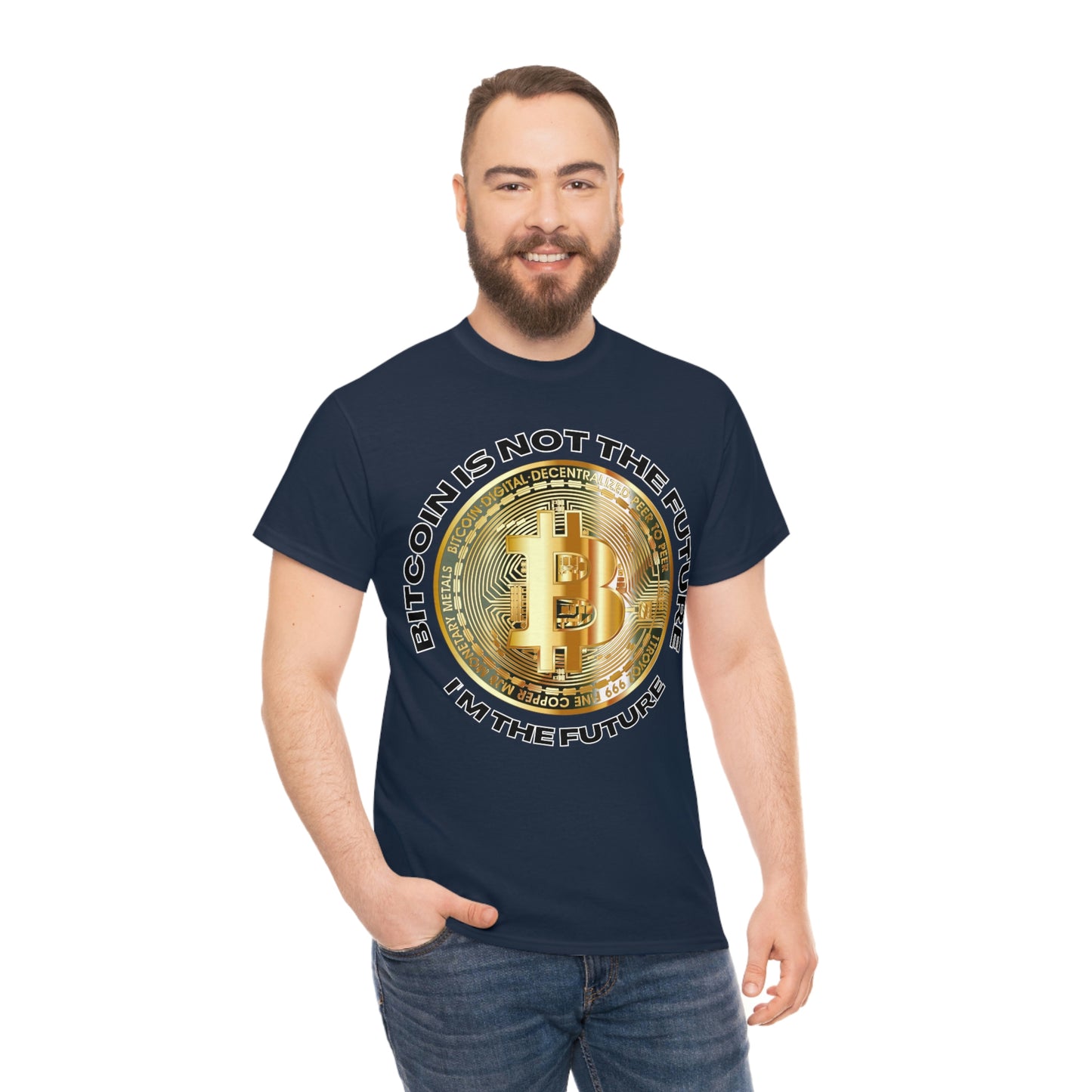 Bitcoin Is Not The Future Short Sleeve Tee | Unisex Heavy Cotton T-Shirt | Playera de Algodón