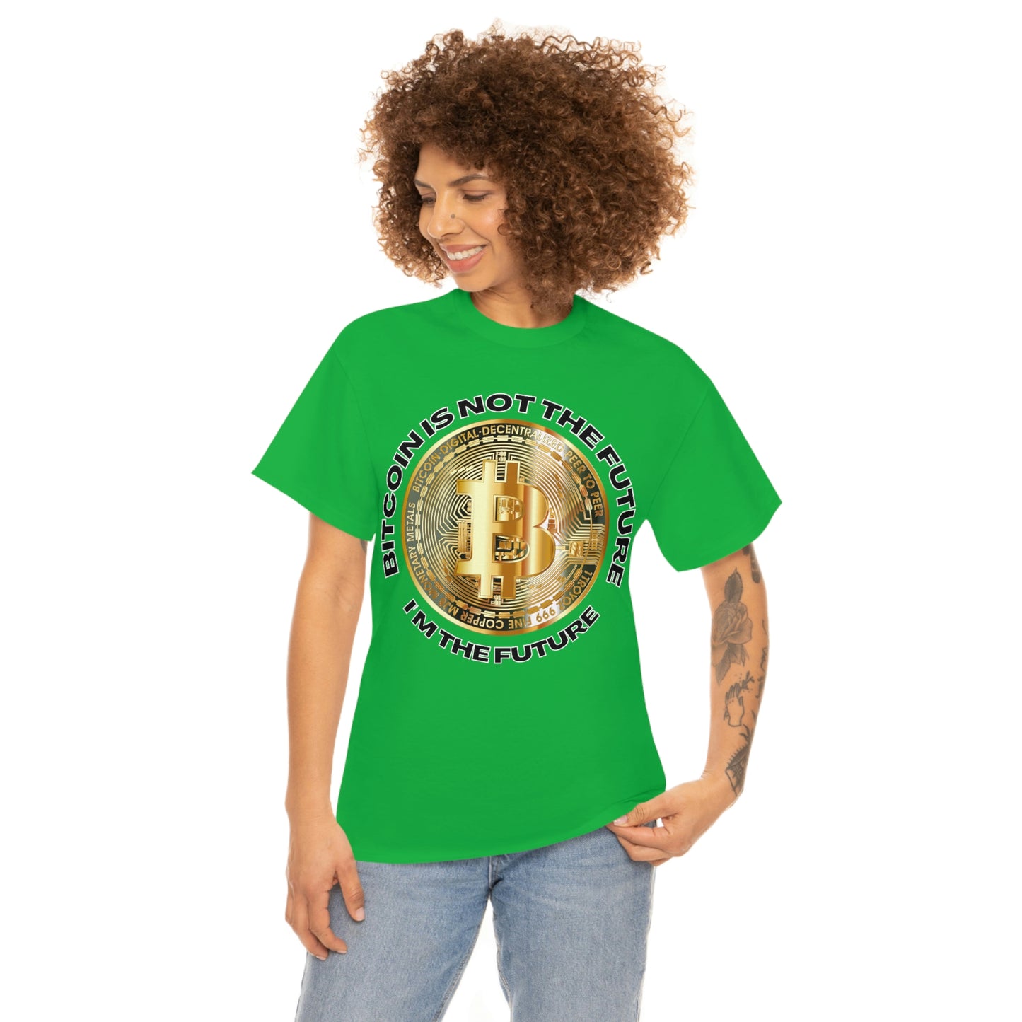 Bitcoin Is Not The Future Short Sleeve Tee | Unisex Heavy Cotton T-Shirt | Playera de Algodón