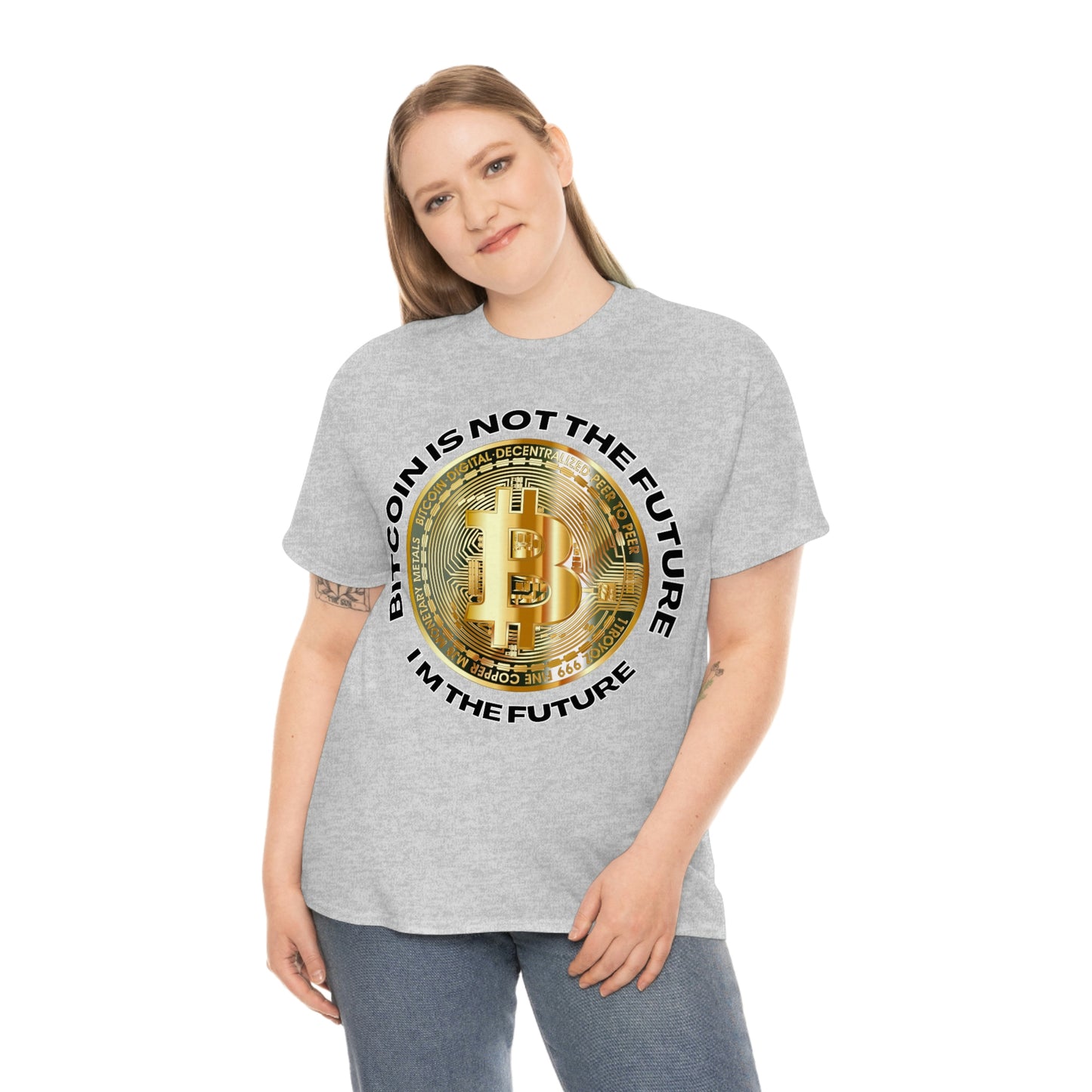 Bitcoin Is Not The Future Short Sleeve Tee | Unisex Heavy Cotton T-Shirt | Playera de Algodón