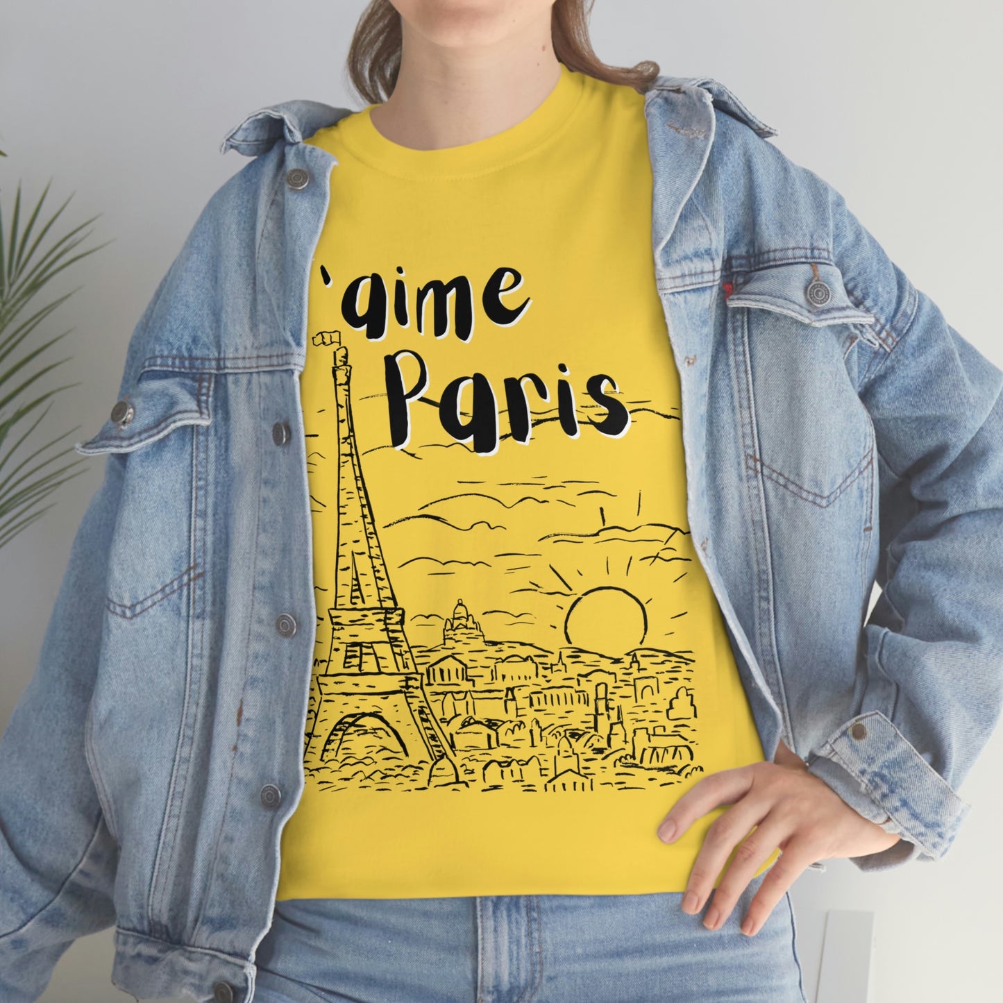 J'aime Paris Short Sleeve Tee | Unisex Heavy Cotton T-Shirt | Playera de Algodón | I love Paris T-shirt