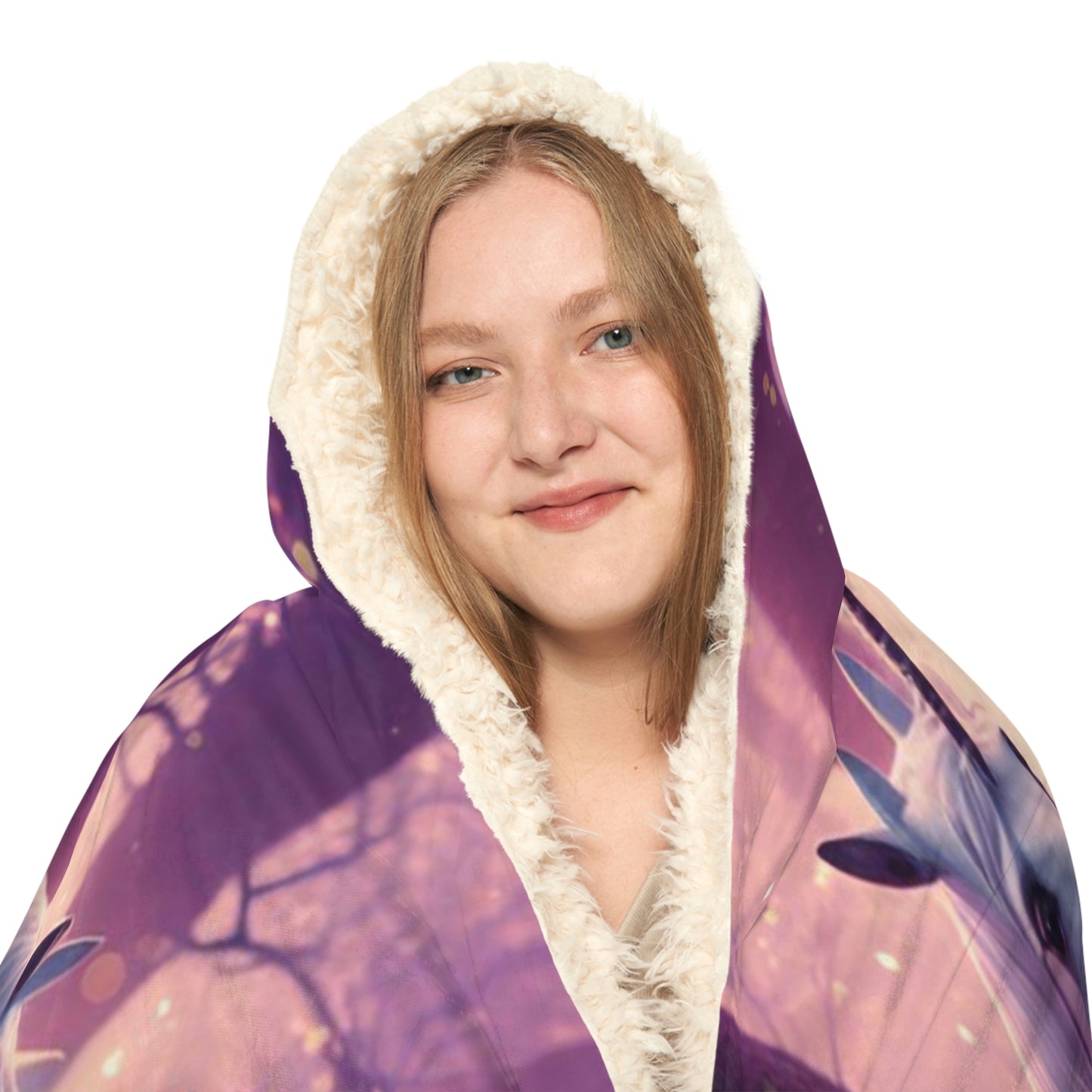 Three Unicorns in The Forest Snuggle Hooded Blanket | Cobija con Gorro y Diseño de Tres Unicornios en el Bosque