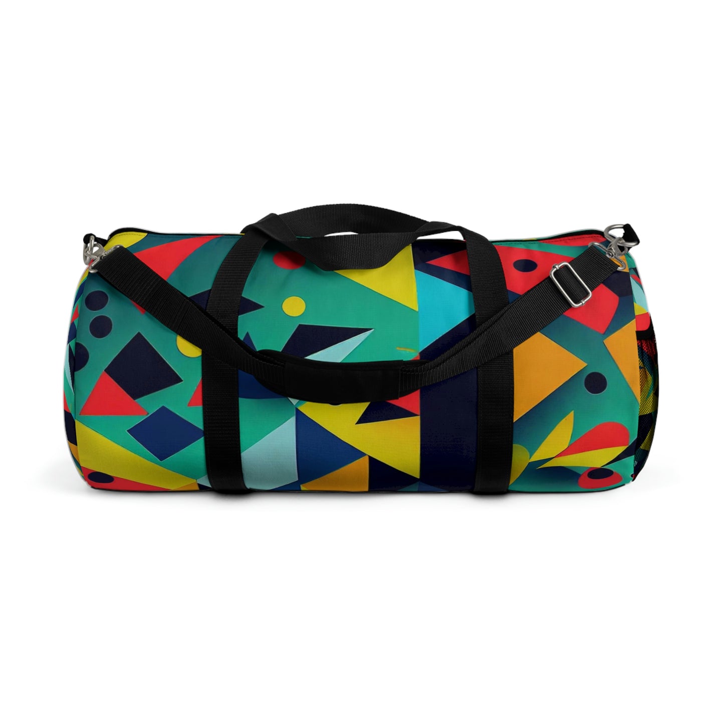 Duffel Bag | Multi-color Geometric Shapes Duffel Bag | Gym Bag | Carry-on or Personal Bag | Unisex Fitness Yoga Bag