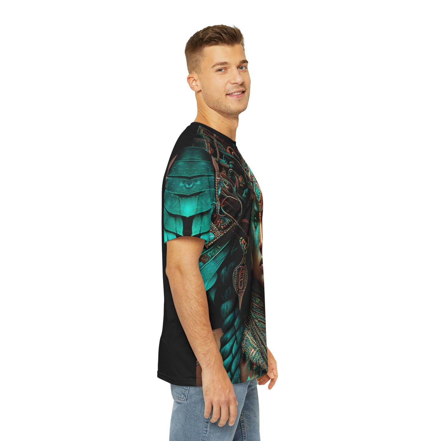 Aztec God Xochiquetzal T-Shirt | Men's Printed Polyester Tee | Short Sleeve T-Shirt for Man