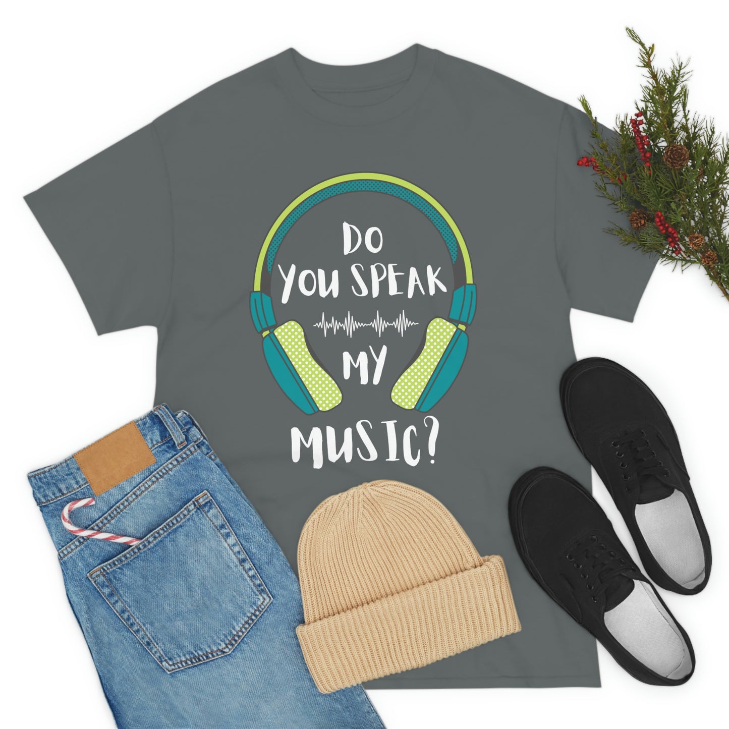 Do You Speak My Music Short Sleeve Tee | Unisex Heavy Cotton T-Shirt | Playera de Algodón