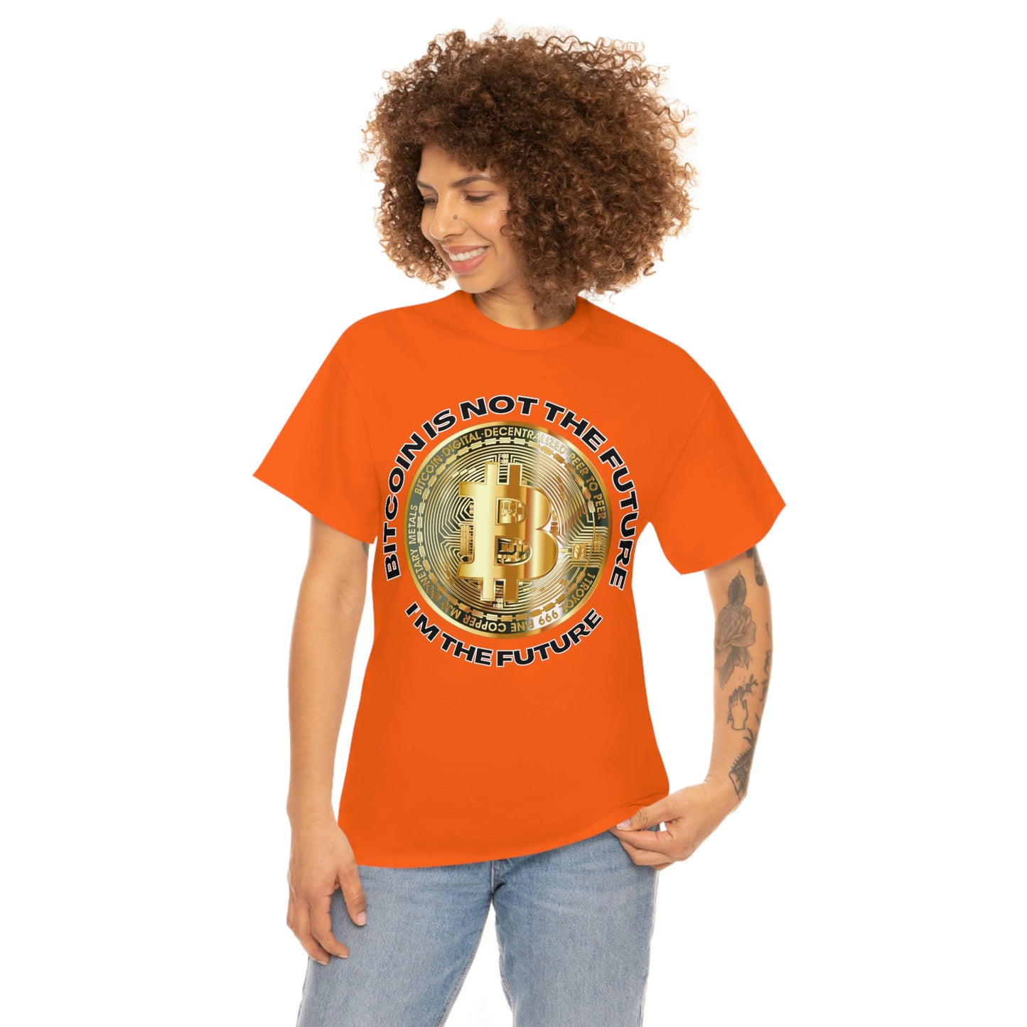 Bitcoin Is Not The Future Short Sleeve Tee | Unisex Heavy Cotton T-Shirt | Playera de Algodón