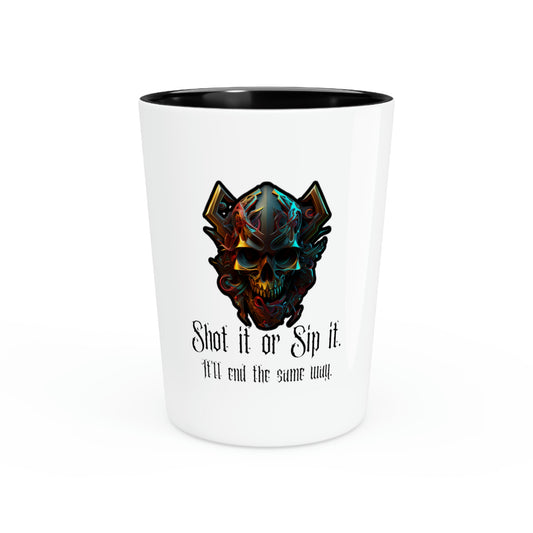 Skull - Shot it or Sip it Ceramic Shot Glass | Vaso Tequilero con Calavera