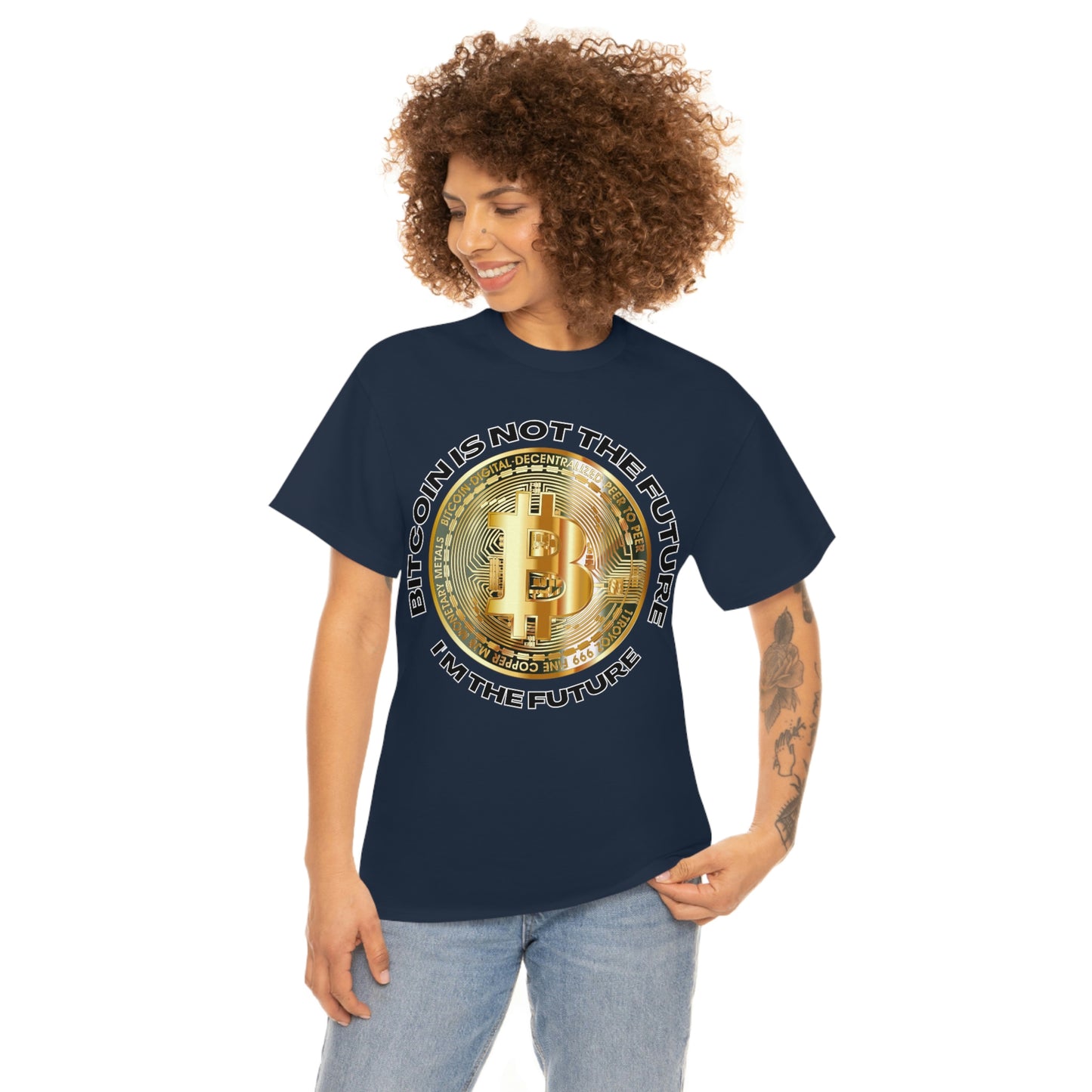 Bitcoin Is Not The Future Short Sleeve Tee | Unisex Heavy Cotton T-Shirt | Playera de Algodón