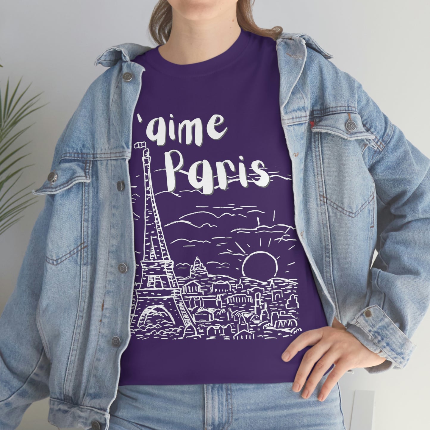 J'aime Paris Short Sleeve Tee | Unisex Heavy Cotton T-Shirt | Playera de Algodón | I love Paris T-shirt