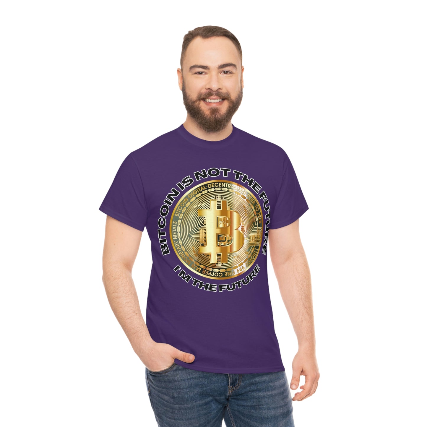 Bitcoin Is Not The Future Short Sleeve Tee | Unisex Heavy Cotton T-Shirt | Playera de Algodón