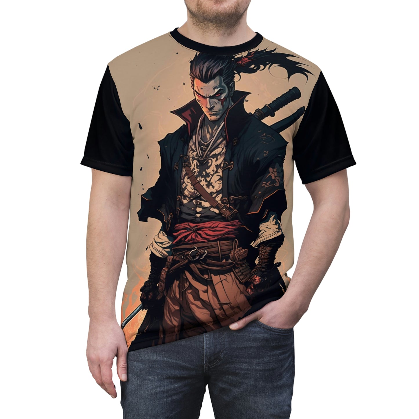 Legendary Samurai Honor Polyester T-Shirt | Men's Printed Short Sleeve Tee