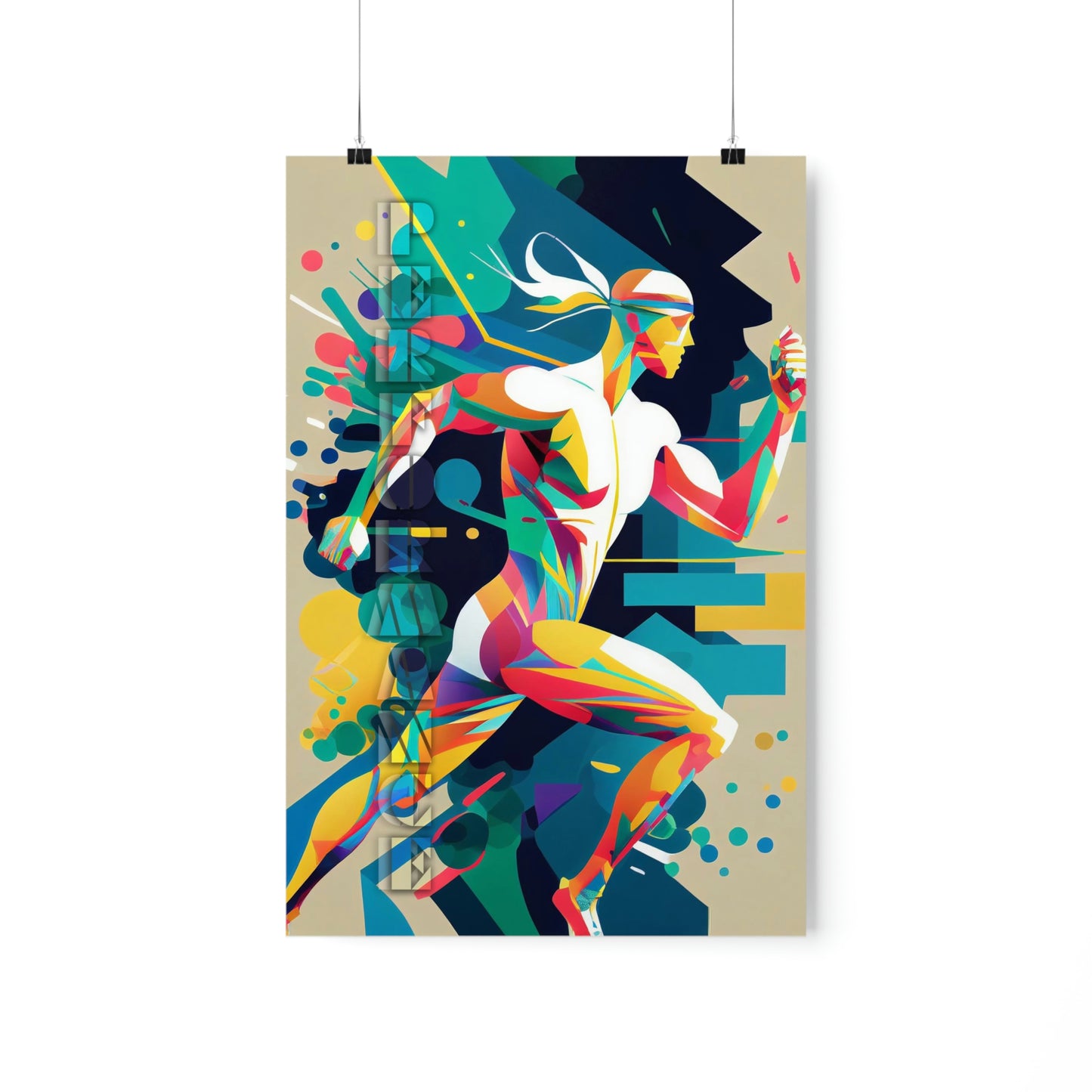 Performance Runner Premium Matte Posters | Abstract Runner Poster | Home and Business Posters