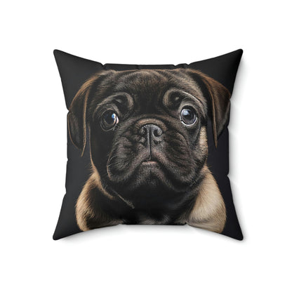 Pet Pillow Case | Pug Dog Face Pillow Cover | Square Pillow Case (14", 16", 18" or 20")