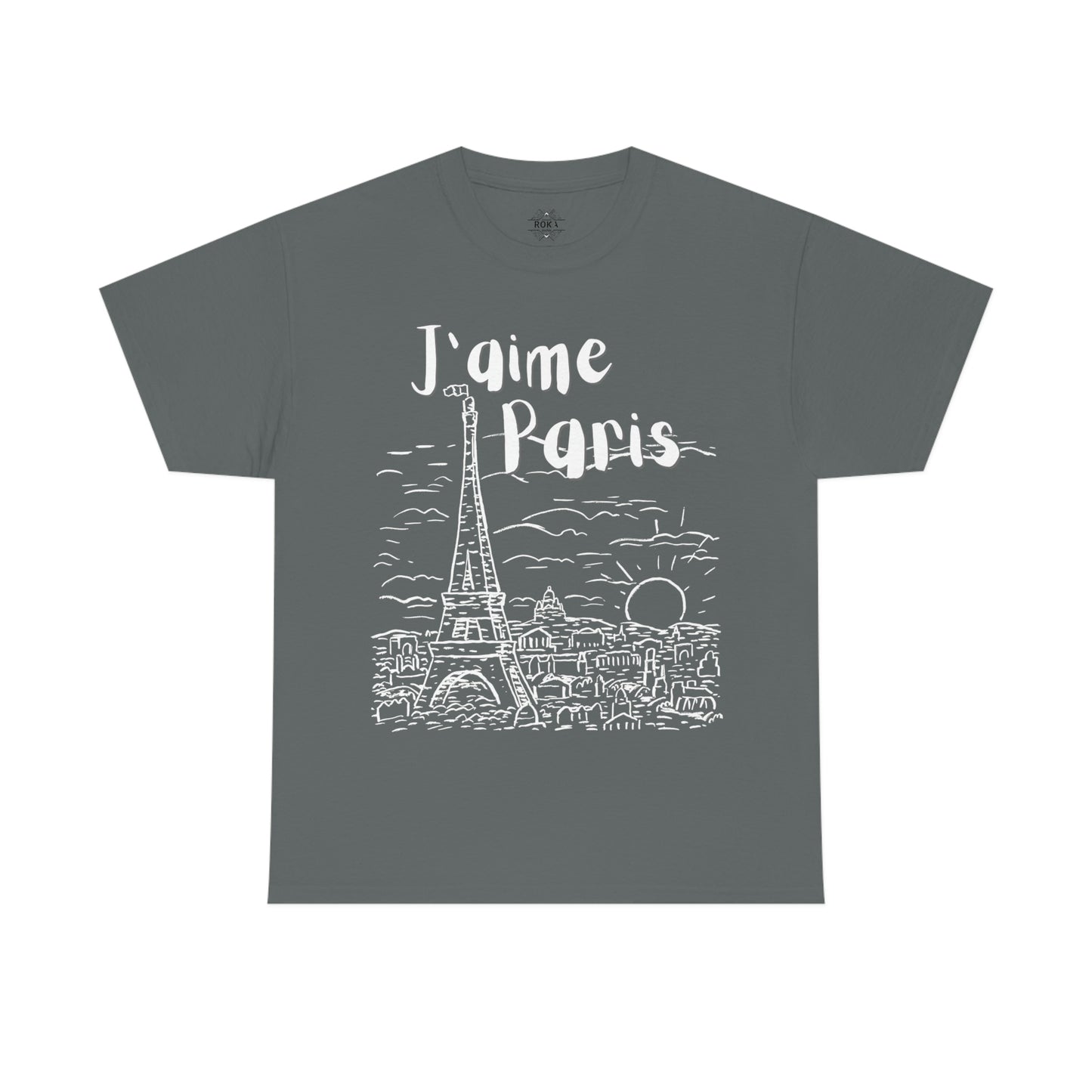 J'aime Paris Short Sleeve Tee | Unisex Heavy Cotton T-Shirt | Playera de Algodón | I love Paris T-shirt