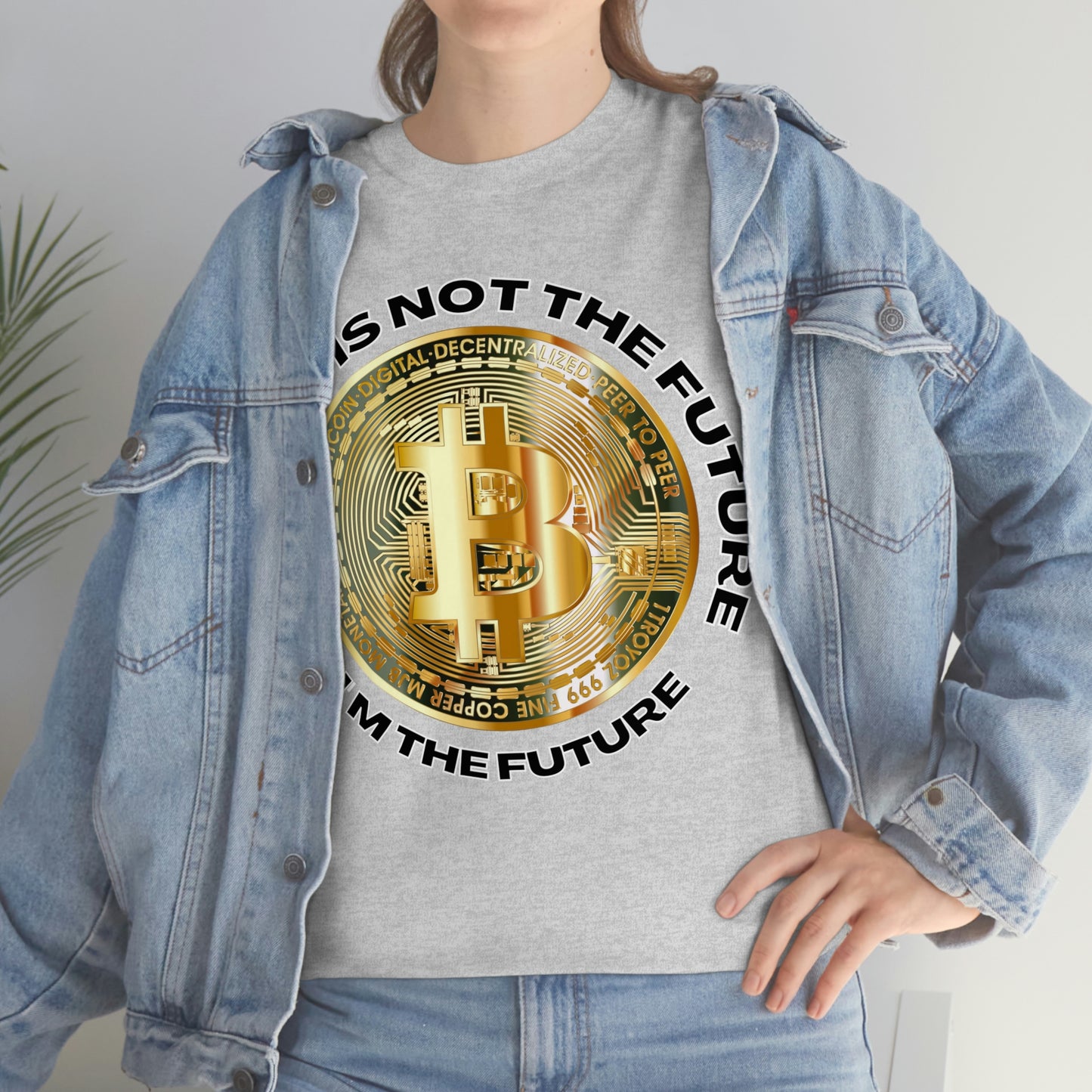 Bitcoin Is Not The Future Short Sleeve Tee | Unisex Heavy Cotton T-Shirt | Playera de Algodón