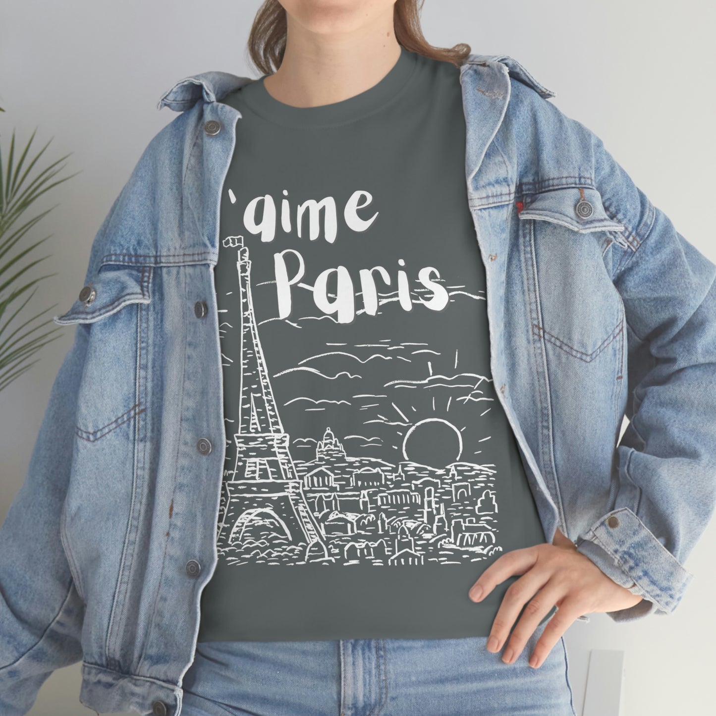 J'aime Paris Short Sleeve Tee | Unisex Heavy Cotton T-Shirt | Playera de Algodón | I love Paris T-shirt