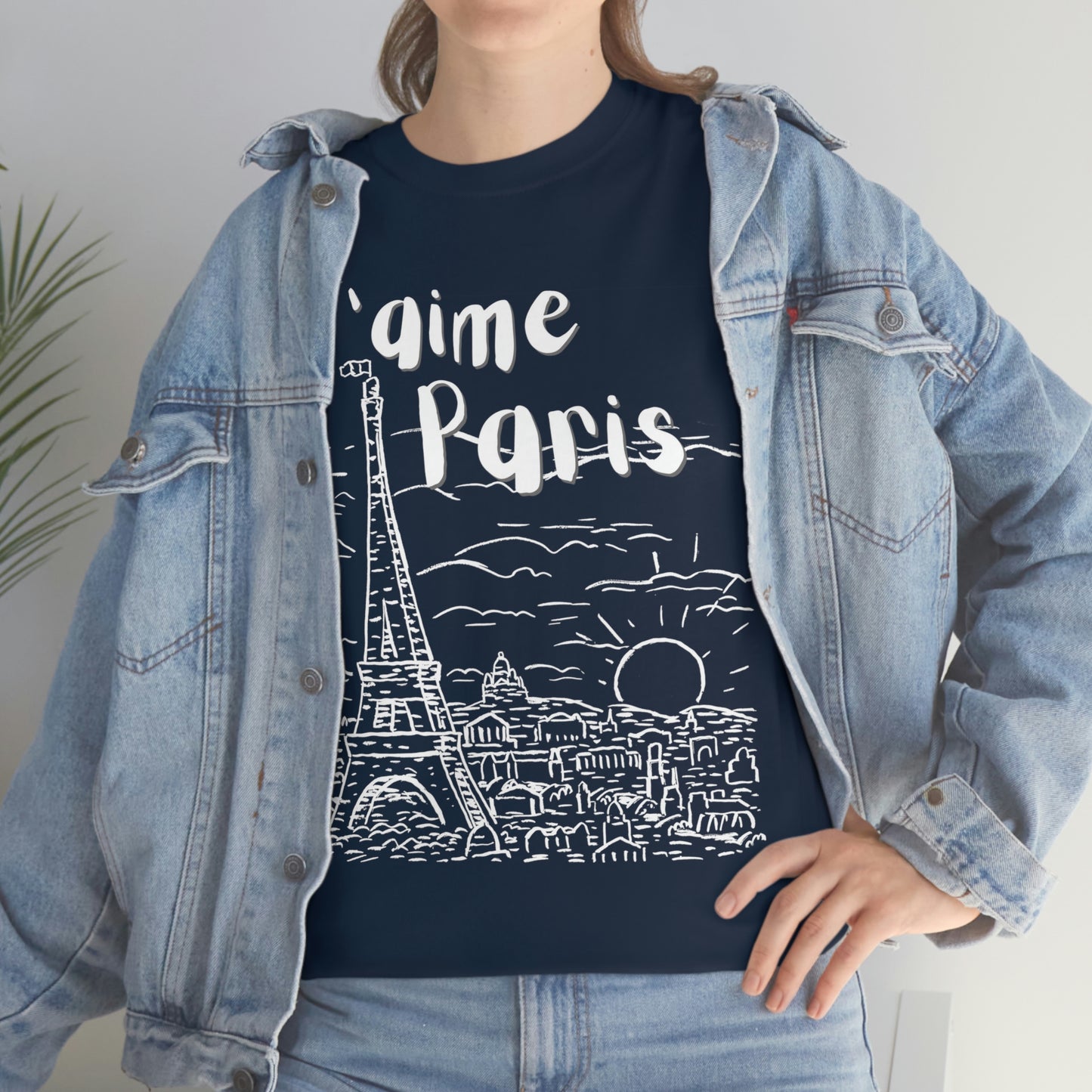 J'aime Paris Short Sleeve Tee | Unisex Heavy Cotton T-Shirt | Playera de Algodón | I love Paris T-shirt