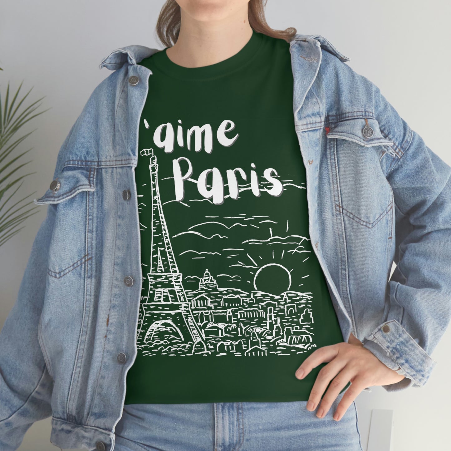 J'aime Paris Short Sleeve Tee | Unisex Heavy Cotton T-Shirt | Playera de Algodón | I love Paris T-shirt