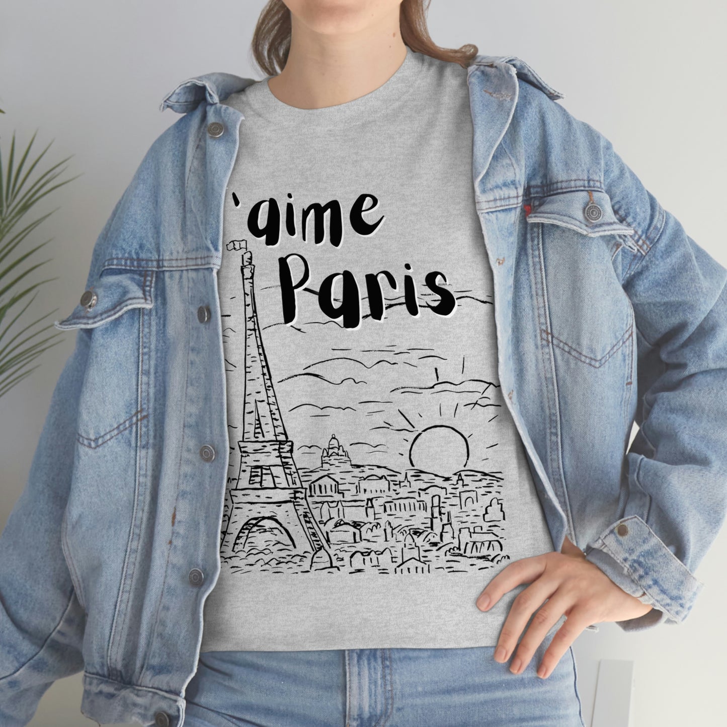 J'aime Paris Short Sleeve Tee | Unisex Heavy Cotton T-Shirt | Playera de Algodón | I love Paris T-shirt