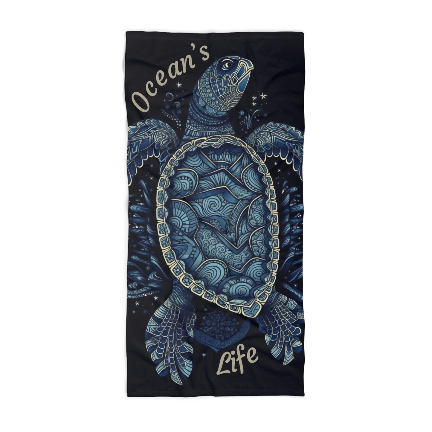 Beach Towel: Turtle Ocean Life | Cotton-Polyester Pool Towel