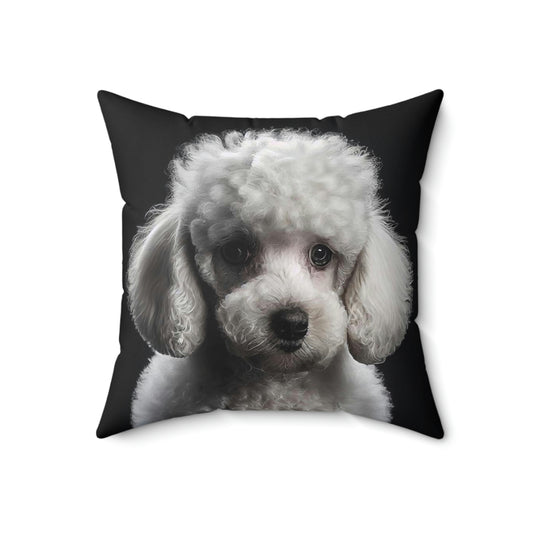 Pet Pillow Case | Poodle Dog Face Pillow Cover | Square Pillow Case (14", 16", 18" or 20")