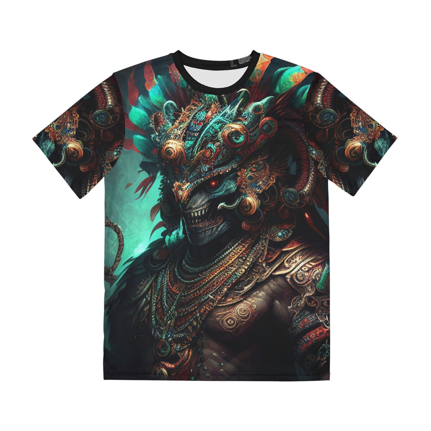 Aztec God Quetzalcoatl T-Shirt | Men's Printed Polyester Tee | Short Sleeve T-Shirt for Man