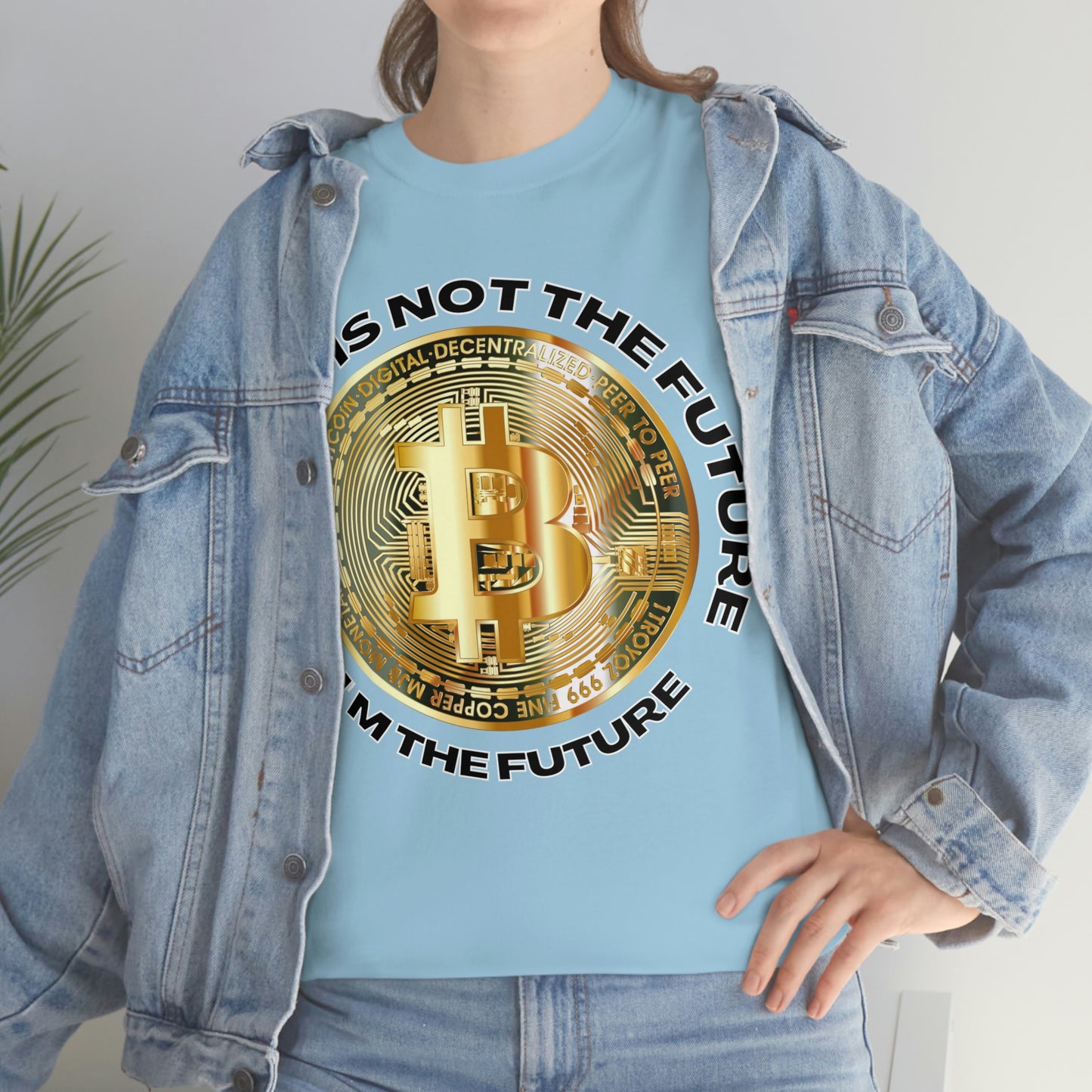 Bitcoin Is Not The Future Short Sleeve Tee | Unisex Heavy Cotton T-Shirt | Playera de Algodón