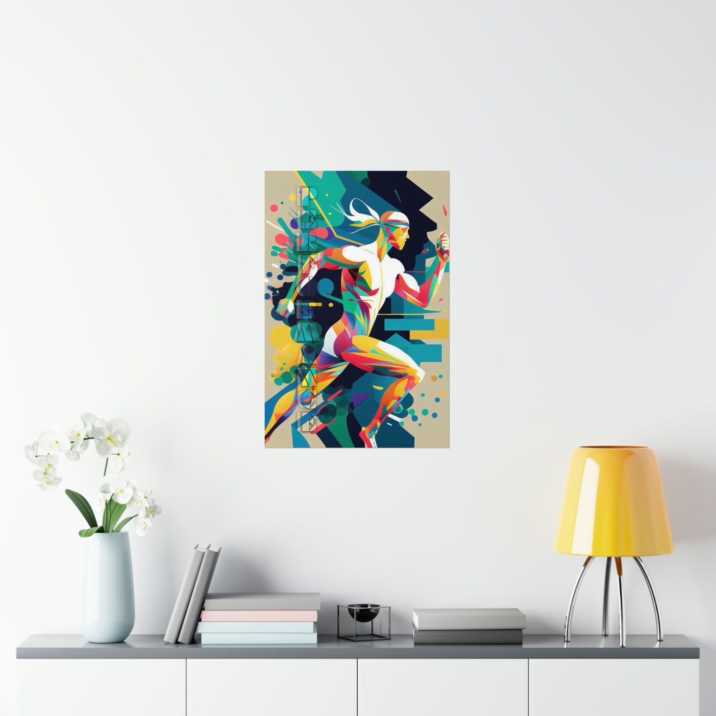 Performance Runner Premium Matte Posters | Abstract Runner Poster | Home and Business Posters