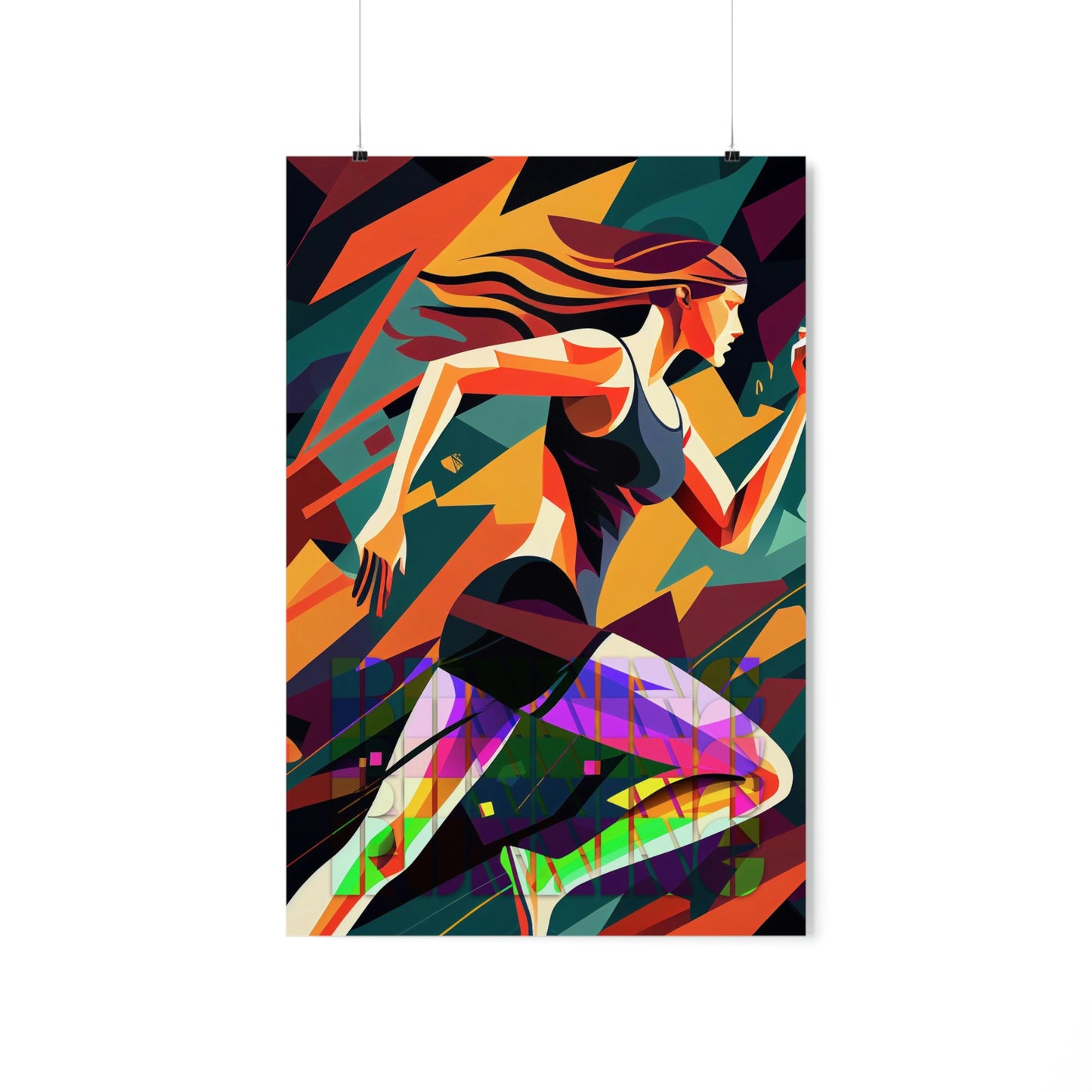 Running Premium Matte Posters | Abstract Runner Poster | Home and Business Posters