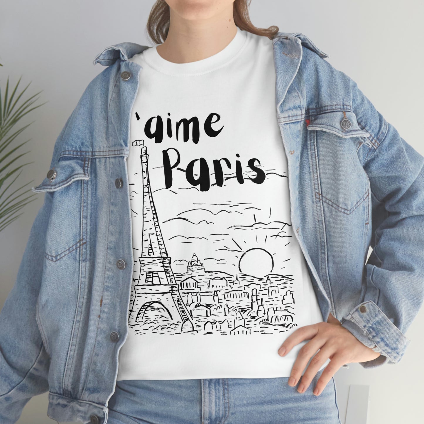 J'aime Paris Short Sleeve Tee | Unisex Heavy Cotton T-Shirt | Playera de Algodón | I love Paris T-shirt