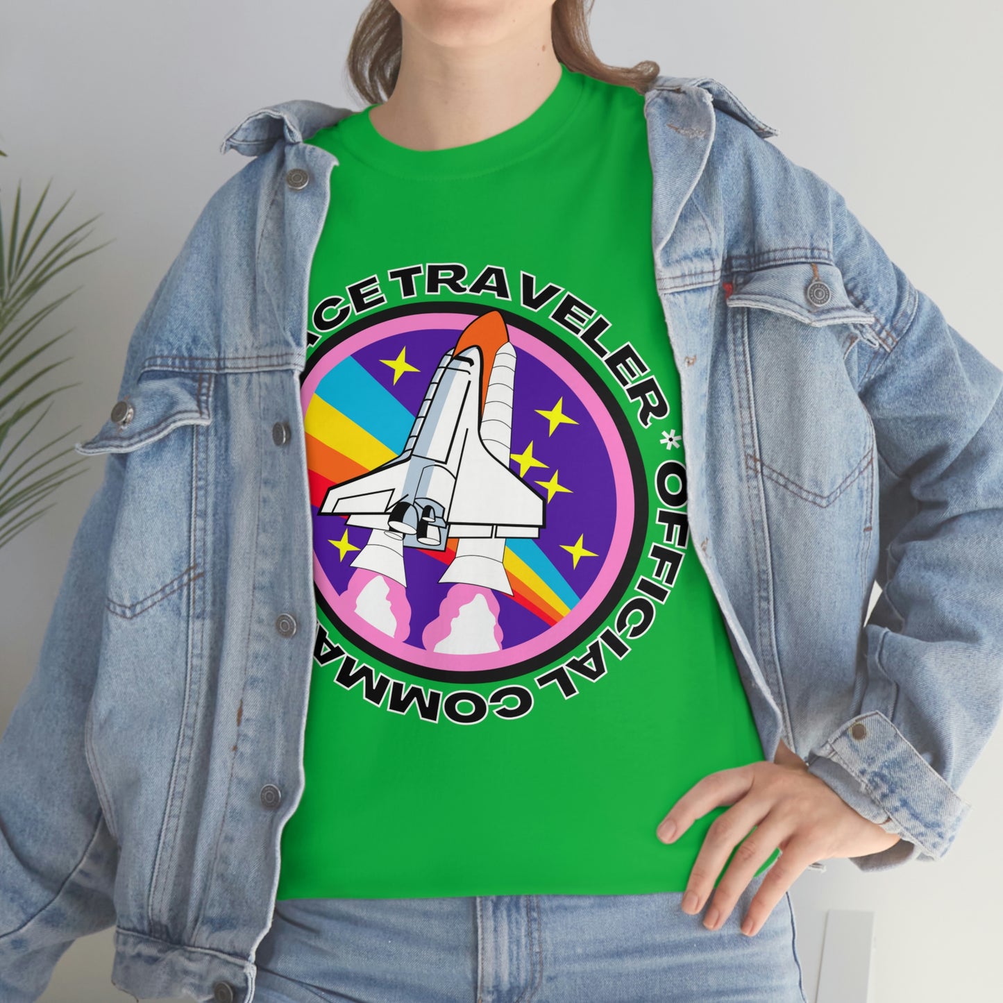 Space Traveler Commander Short Sleeve Tee | Unisex Heavy Cotton T-Shirt | Playera de Algodón | Rocketship T-shirt