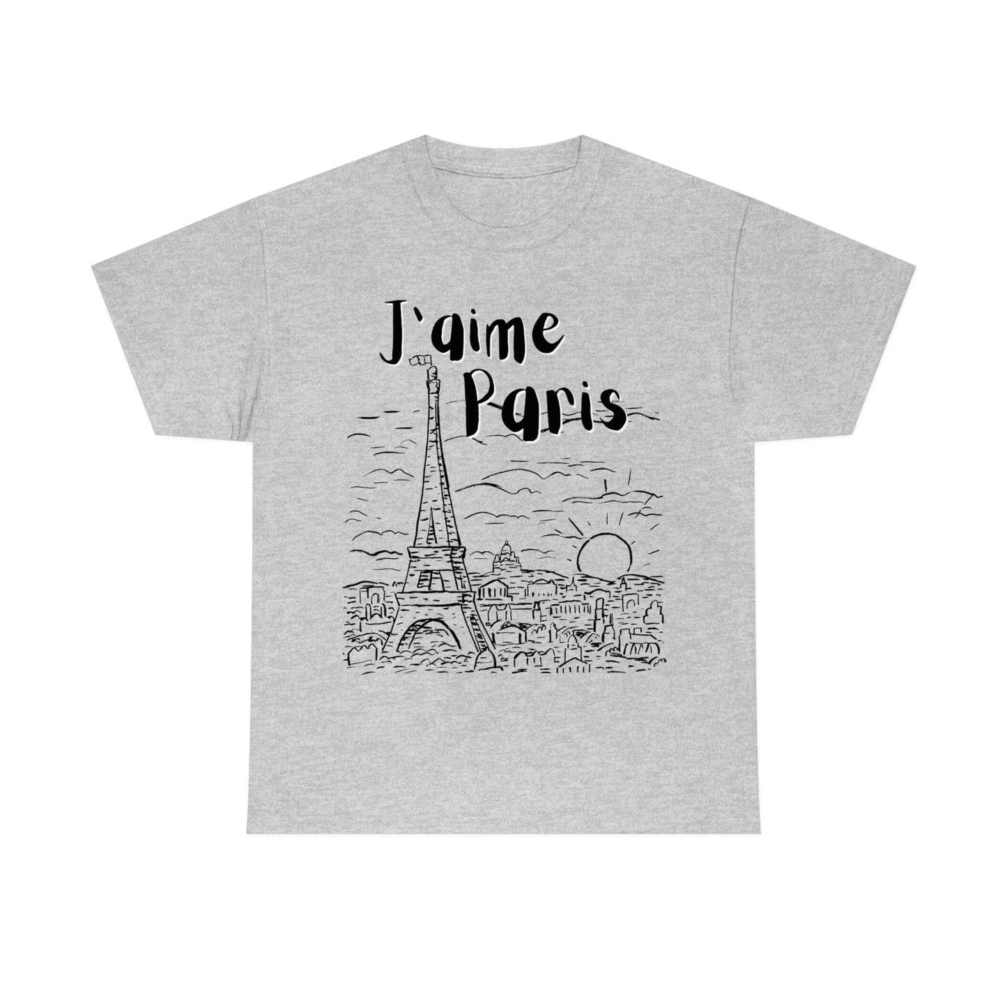 J'aime Paris Short Sleeve Tee | Unisex Heavy Cotton T-Shirt | Playera de Algodón | I love Paris T-shirt