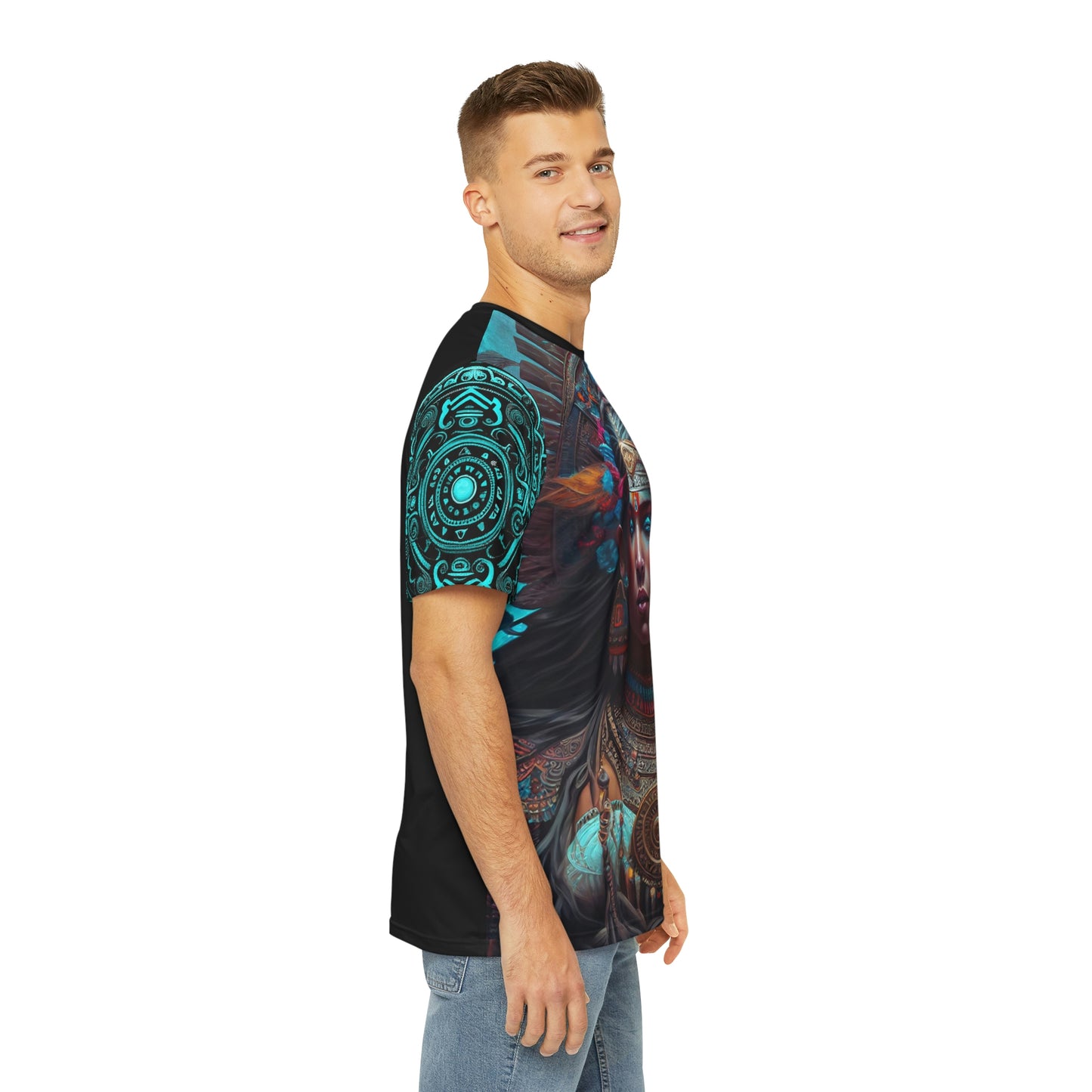 Aztec Goddess Meztli T-Shirt | Men's Printed Polyester Tee | Short Sleeve T-Shirt for Man