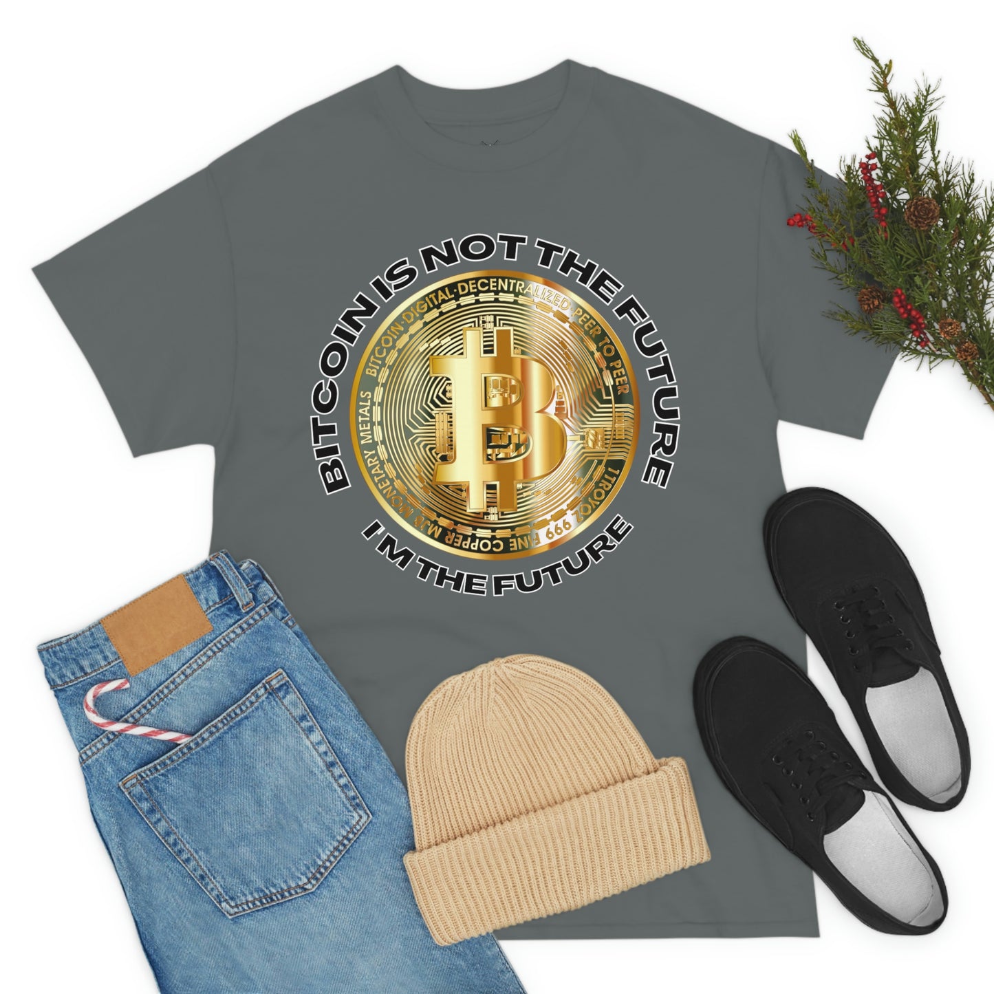 Bitcoin Is Not The Future Short Sleeve Tee | Unisex Heavy Cotton T-Shirt | Playera de Algodón