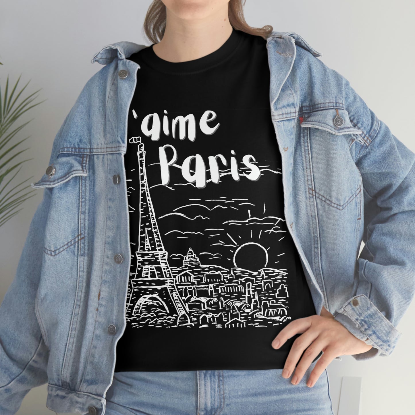 J'aime Paris Short Sleeve Tee | Unisex Heavy Cotton T-Shirt | Playera de Algodón | I love Paris T-shirt