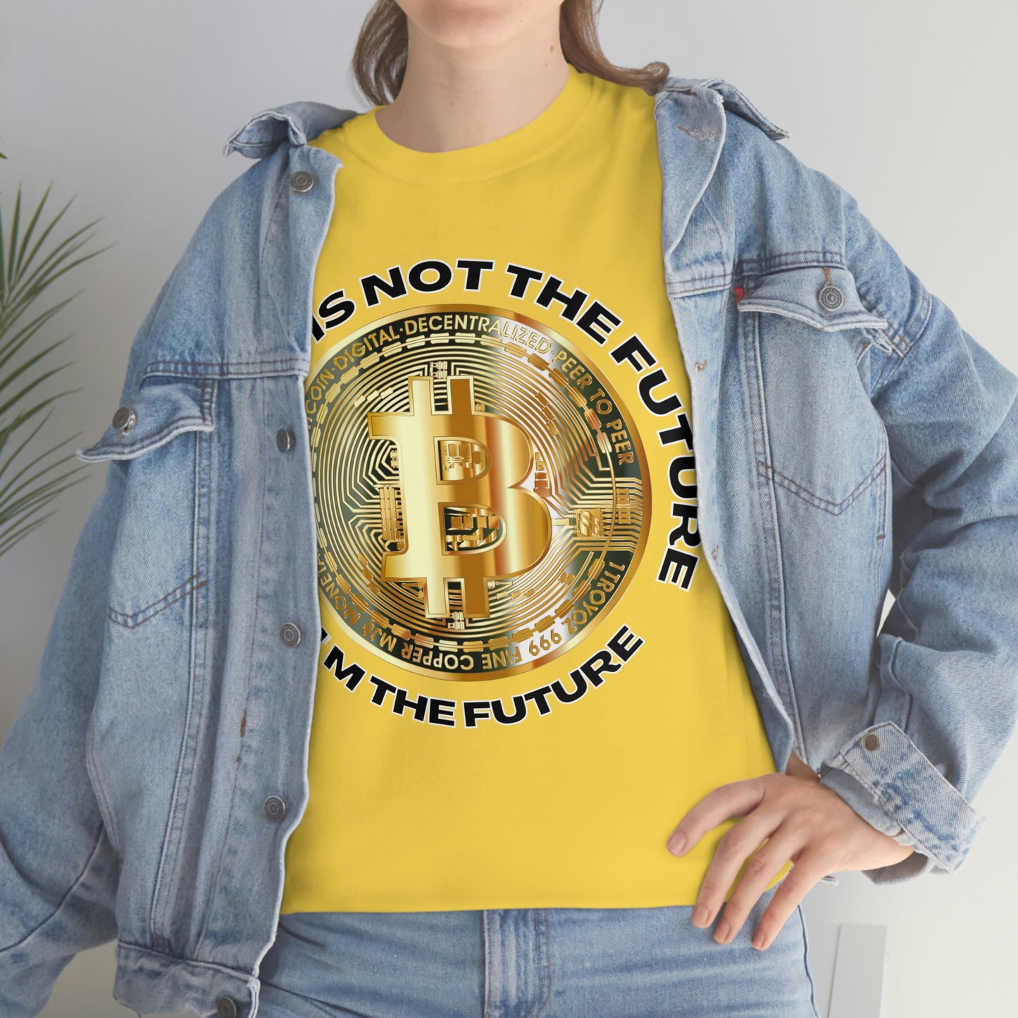 Bitcoin Is Not The Future Short Sleeve Tee | Unisex Heavy Cotton T-Shirt | Playera de Algodón