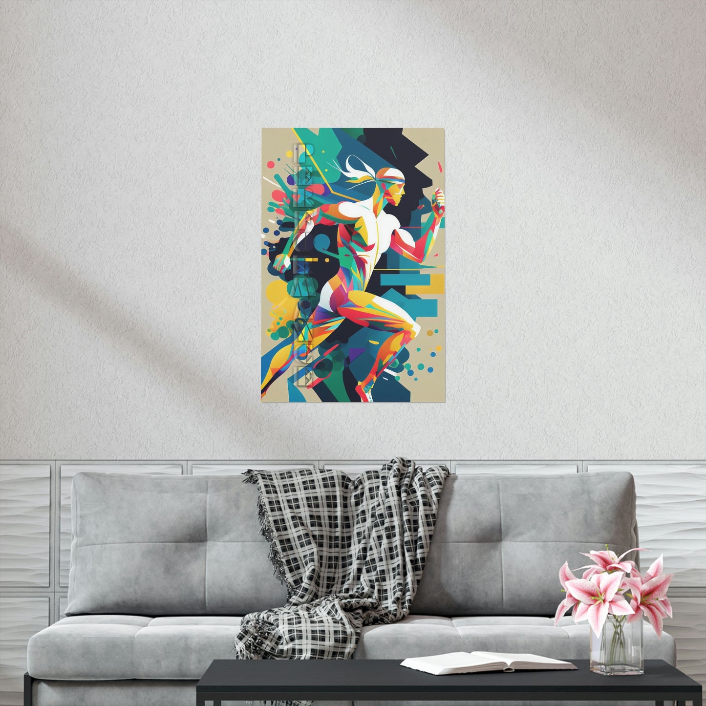 Performance Runner Premium Matte Posters | Abstract Runner Poster | Home and Business Posters