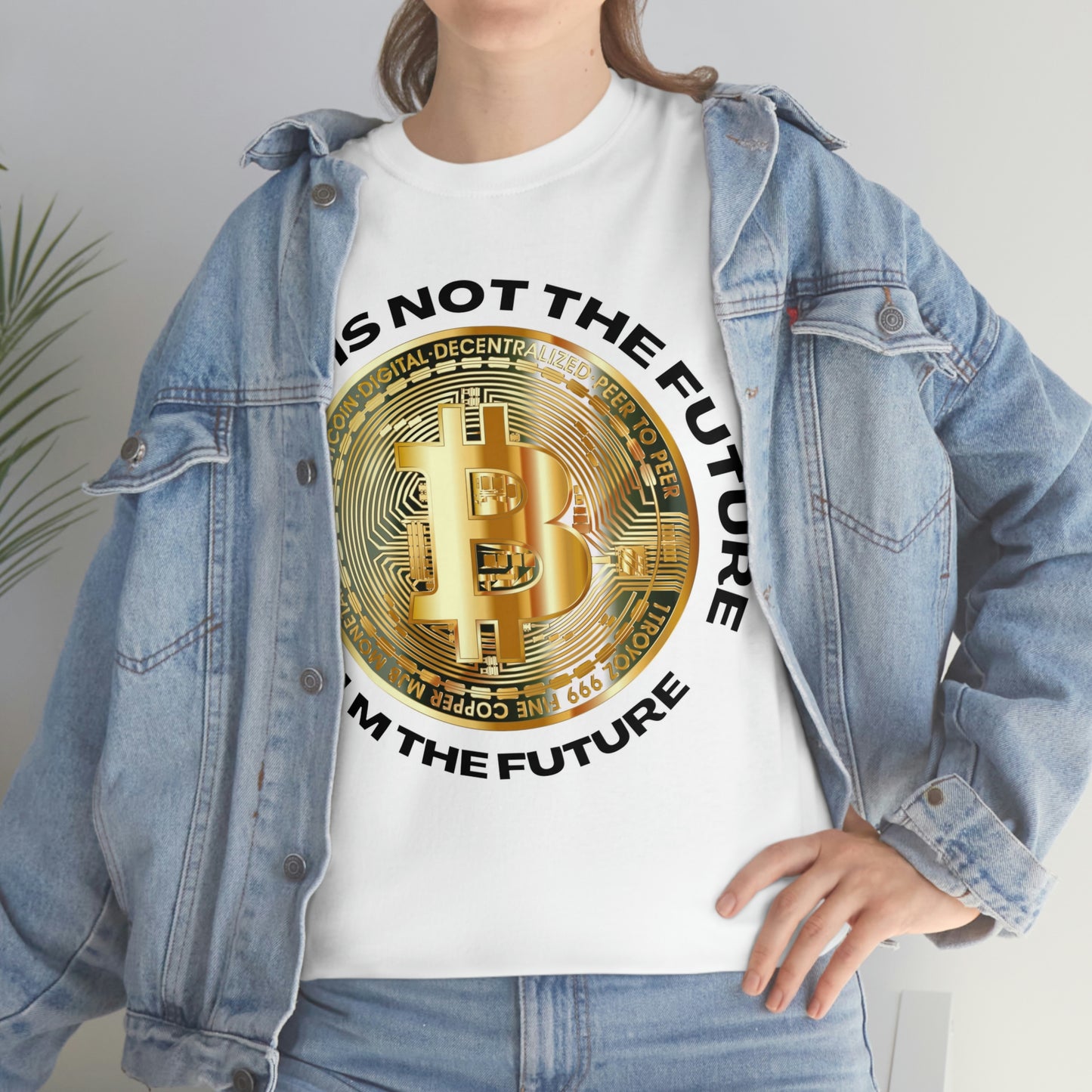 Bitcoin Is Not The Future Short Sleeve Tee | Unisex Heavy Cotton T-Shirt | Playera de Algodón