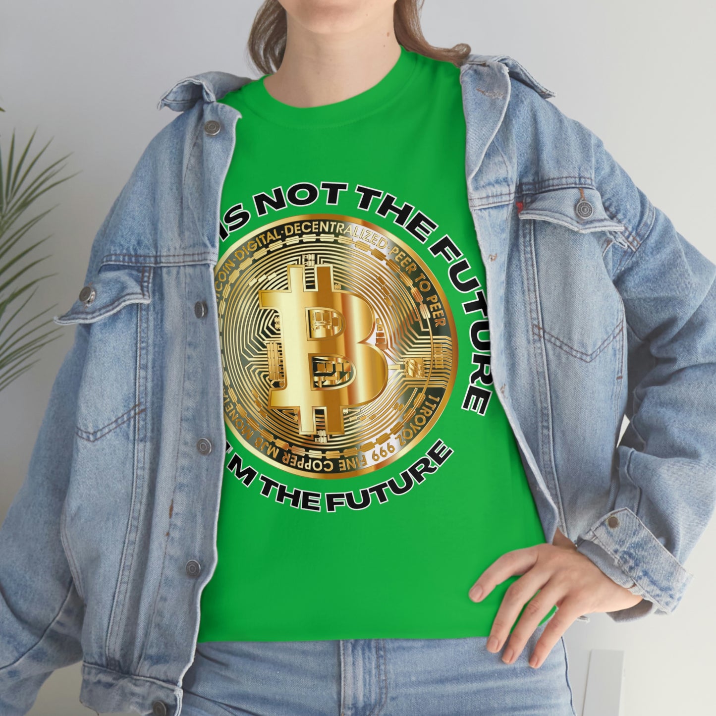 Bitcoin Is Not The Future Short Sleeve Tee | Unisex Heavy Cotton T-Shirt | Playera de Algodón