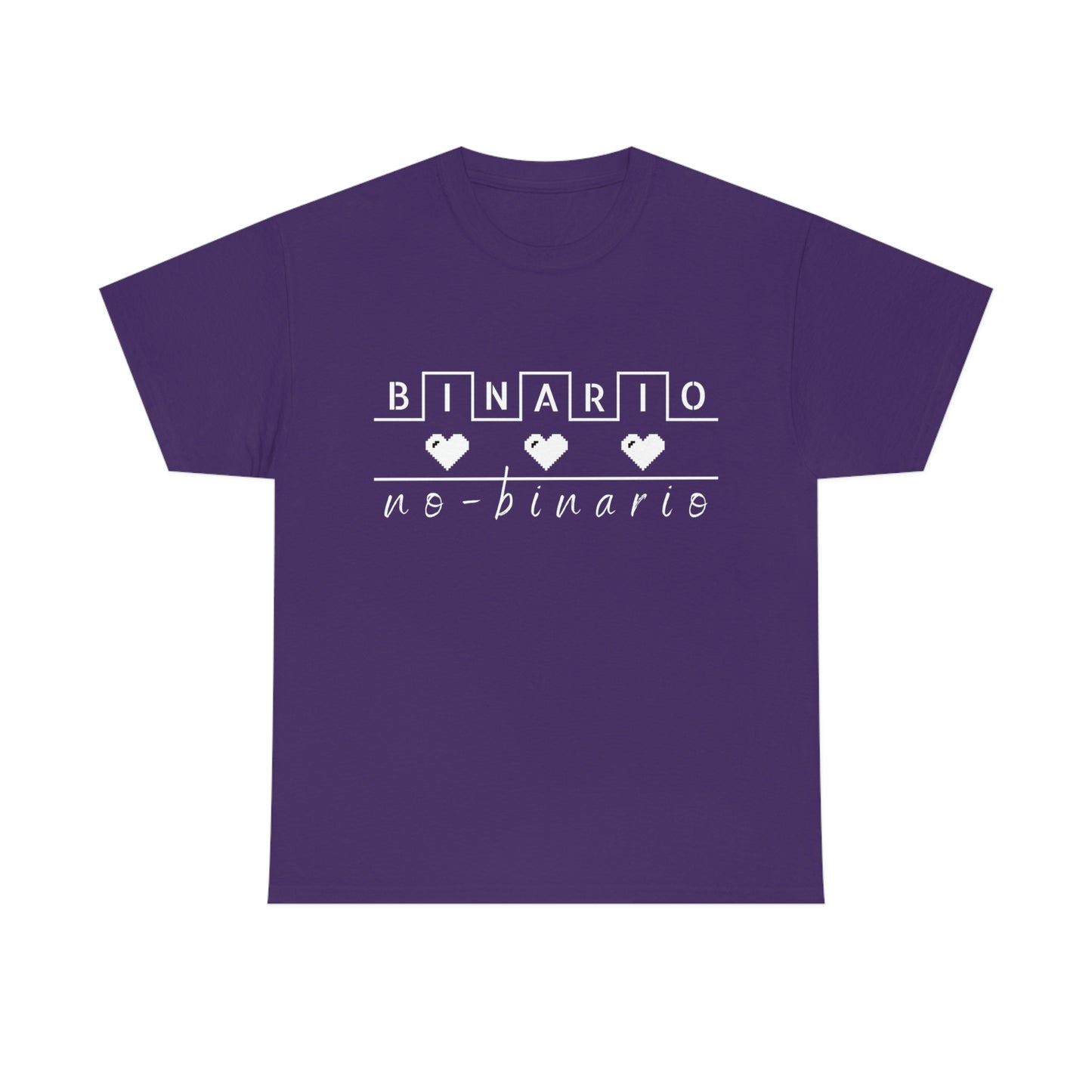 Binario - No Binario Short Sleeve Tee | Unisex Heavy Cotton T-Shirt | Playera de Algodón