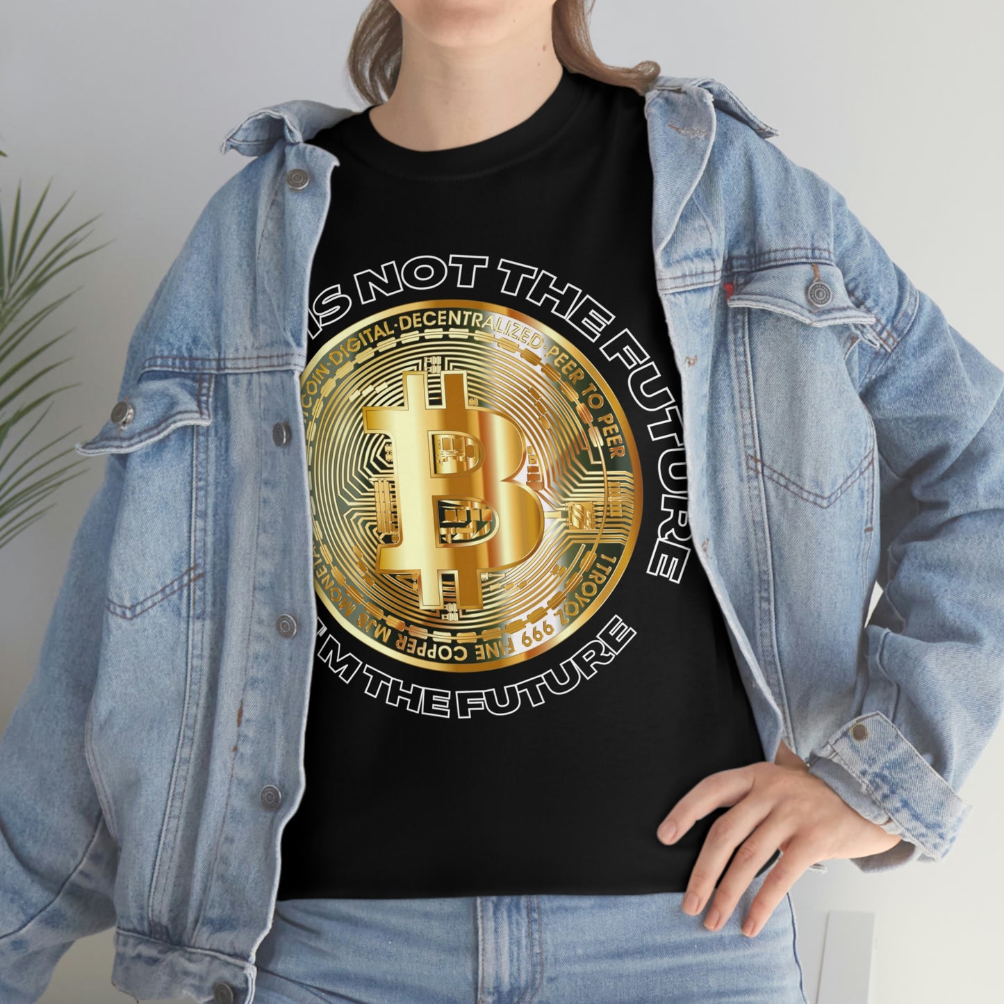 Bitcoin Is Not The Future Short Sleeve Tee | Unisex Heavy Cotton T-Shirt | Playera de Algodón