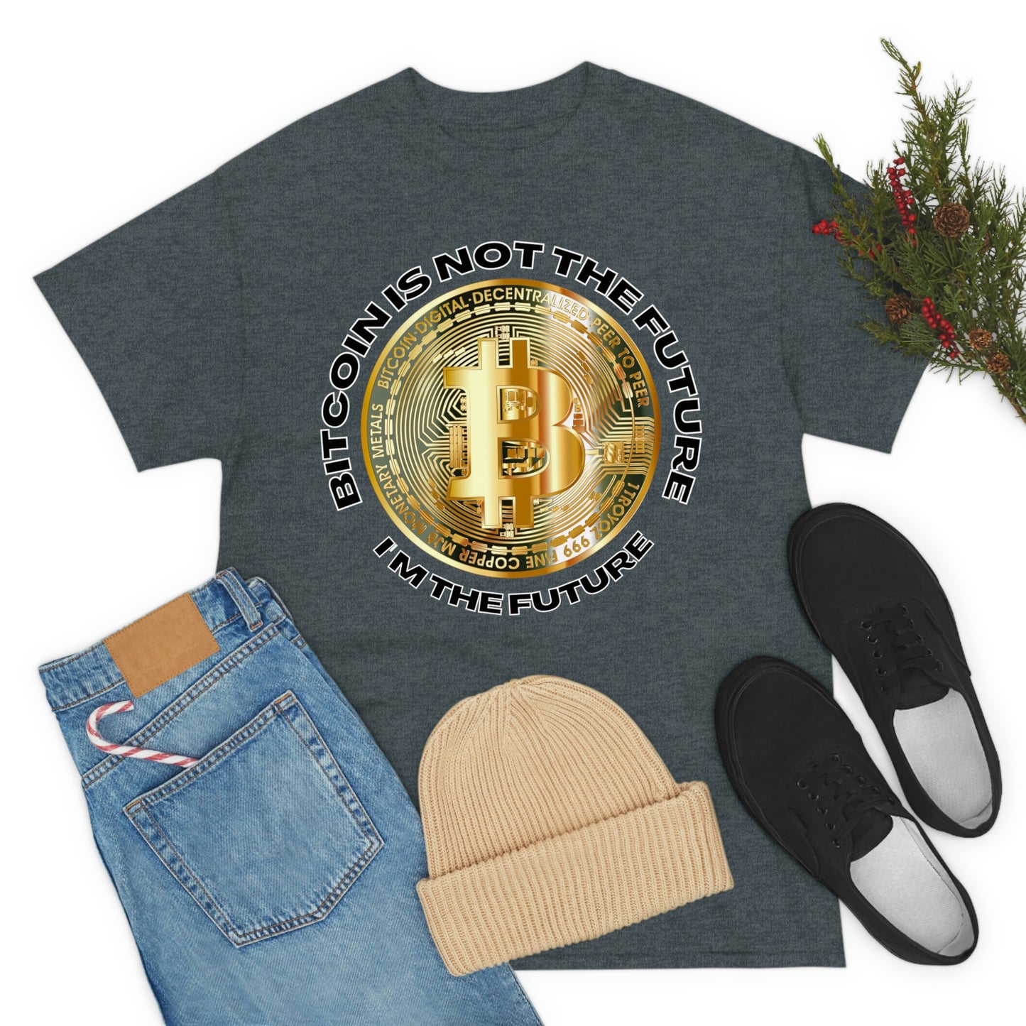 Bitcoin Is Not The Future Short Sleeve Tee | Unisex Heavy Cotton T-Shirt | Playera de Algodón