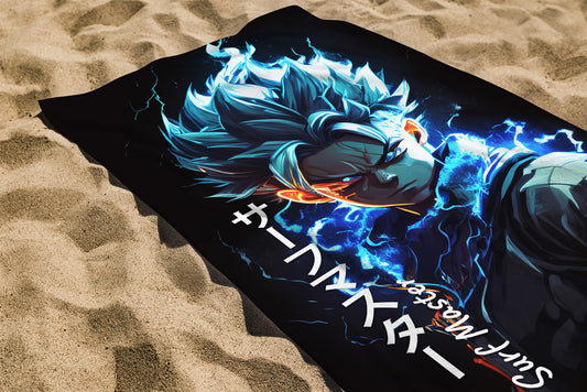 Anime Beach Towel: Surf Master | Absorbent Cotton-Polyester Pool Towel