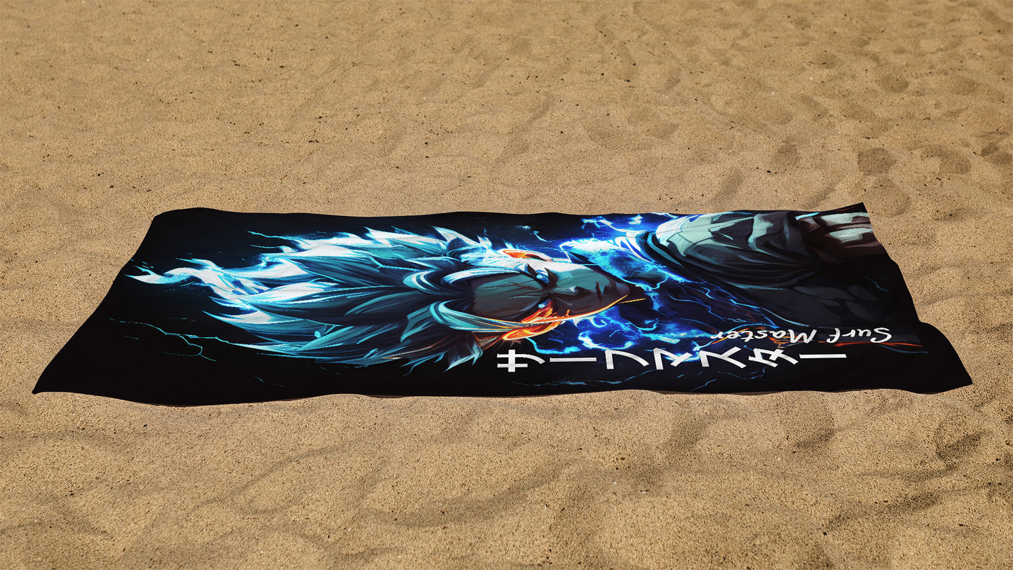 Anime Beach Towel: Surf Master | Absorbent Cotton-Polyester Pool Towel