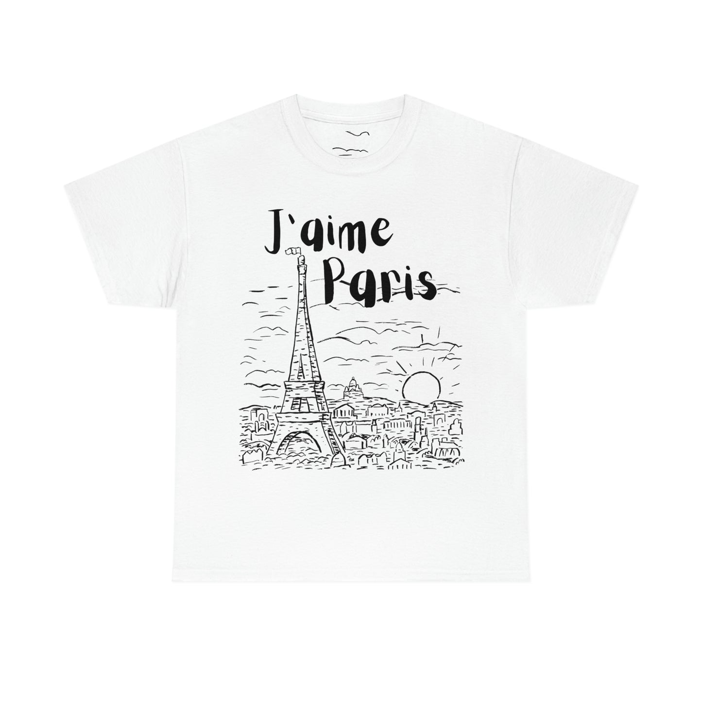 J'aime Paris Short Sleeve Tee | Unisex Heavy Cotton T-Shirt | Playera de Algodón | I love Paris T-shirt