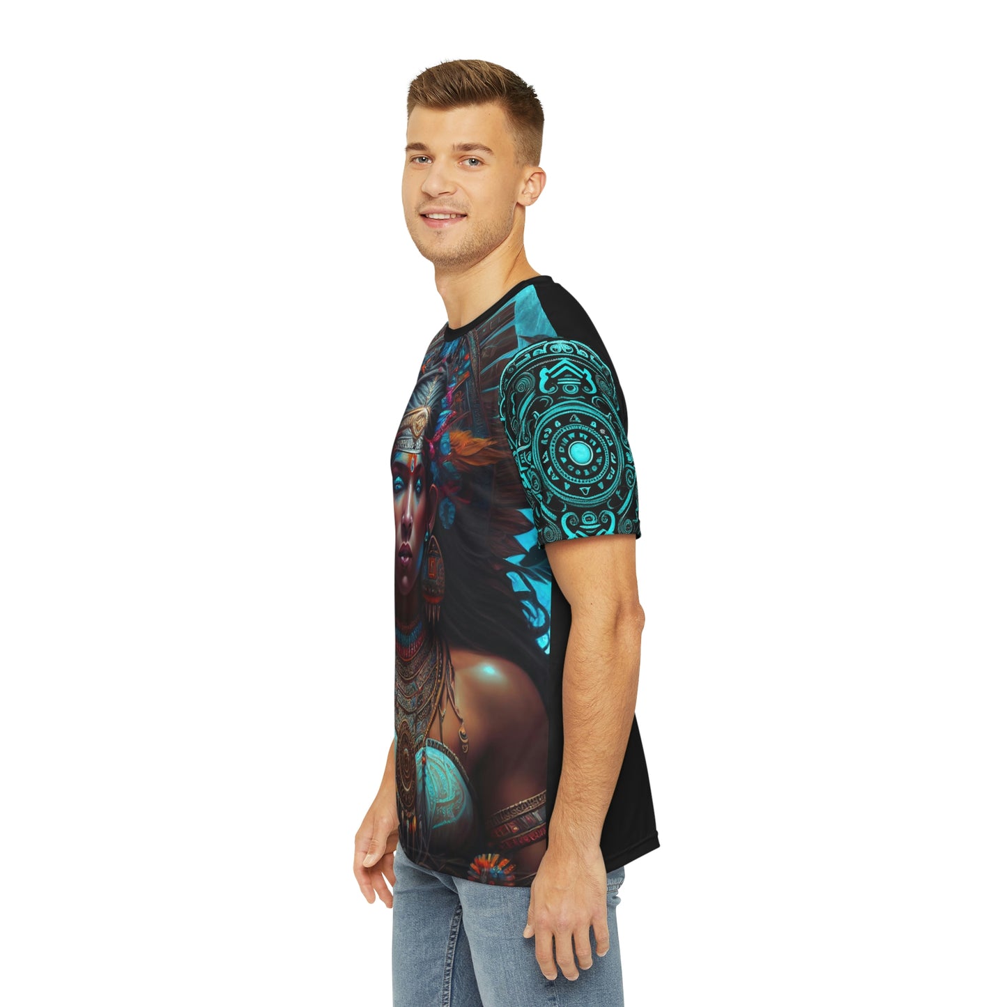 Aztec Goddess Meztli T-Shirt | Men's Printed Polyester Tee | Short Sleeve T-Shirt for Man